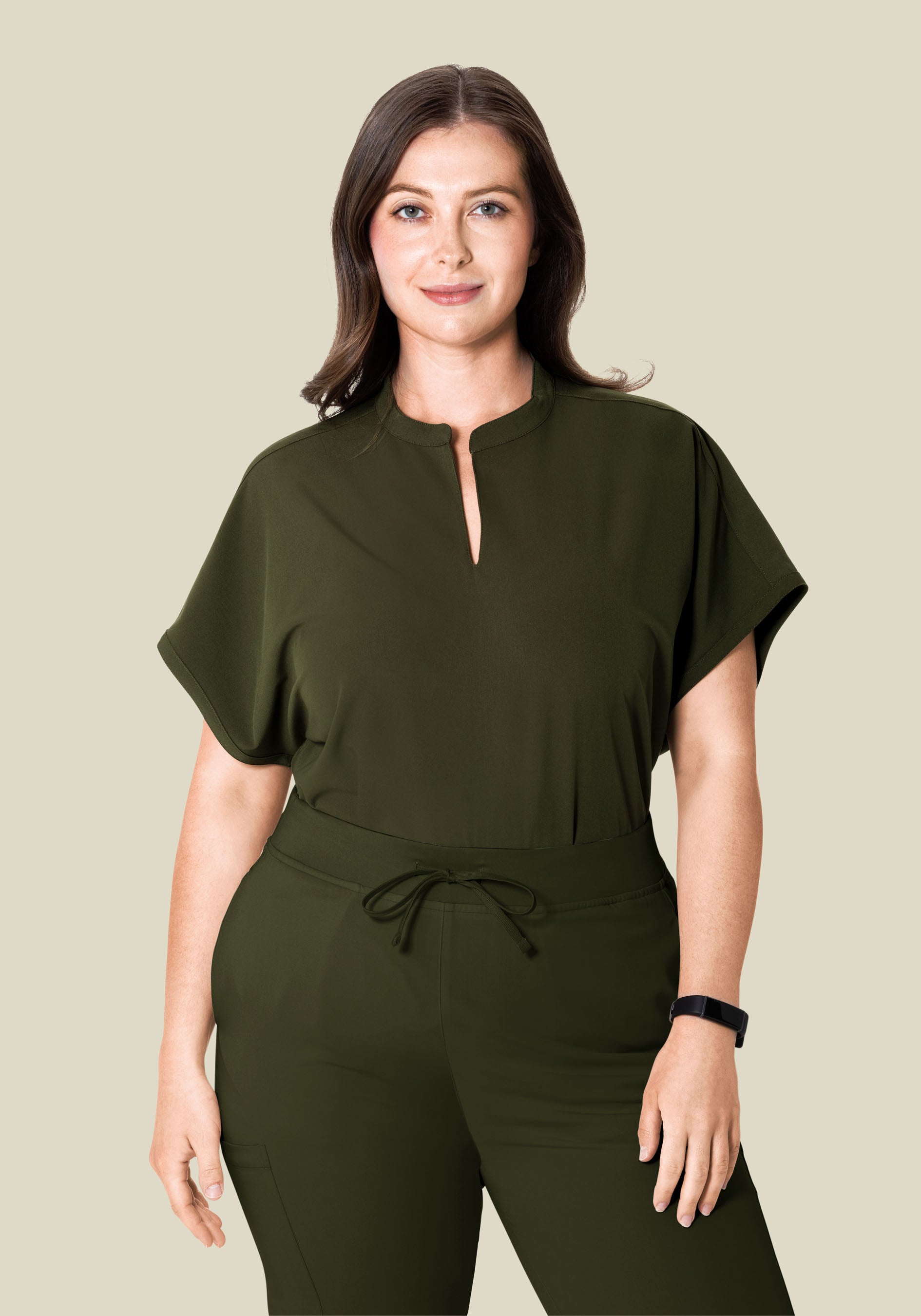 Mandarin Dolman Top Olive
