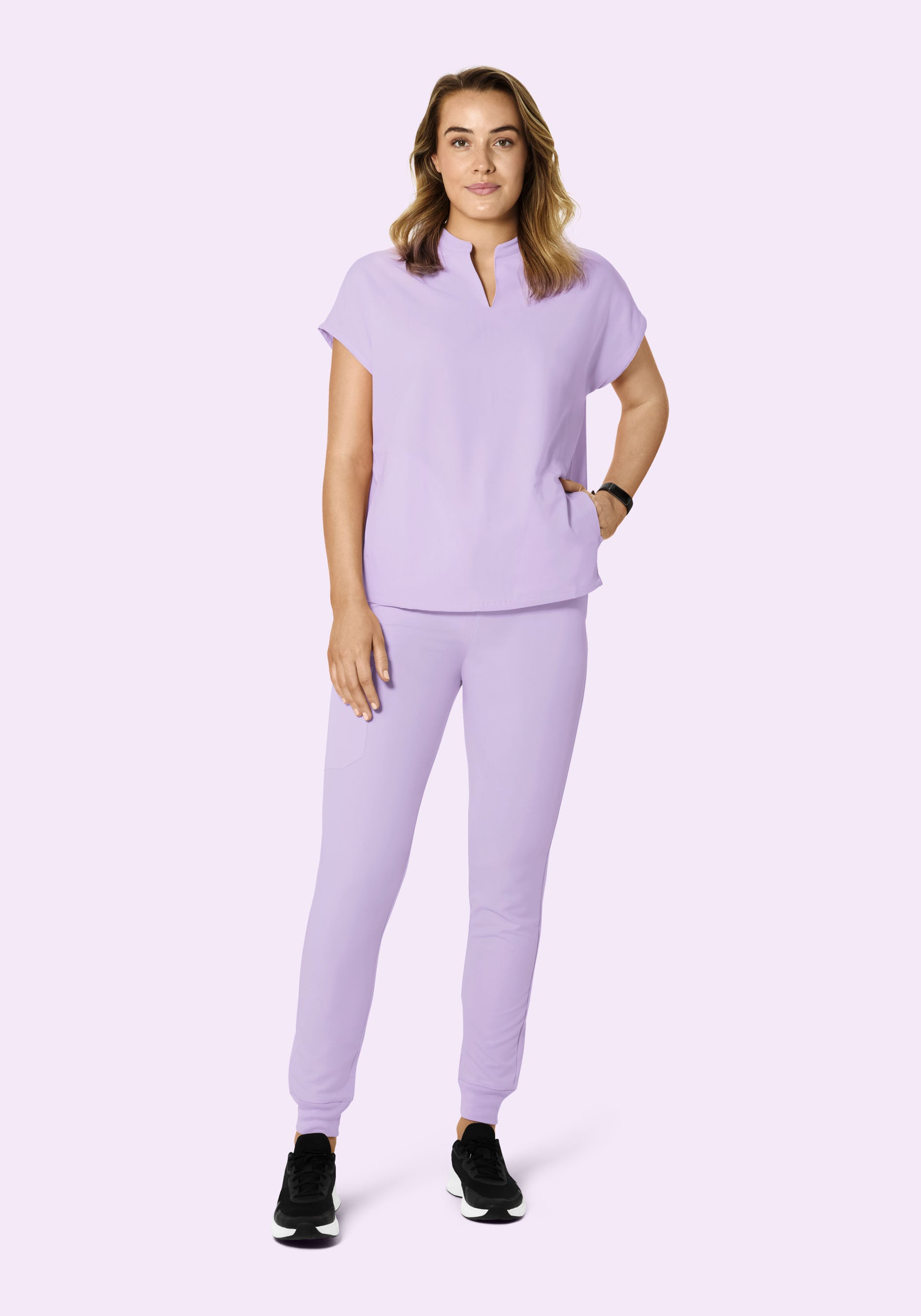 Mandarin Dolman Top Cool Lavender