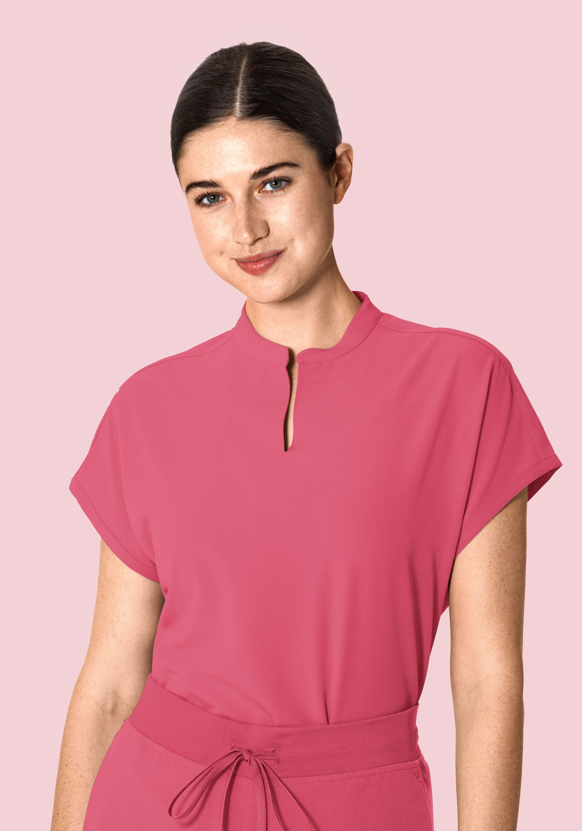Mandarin Dolman Top Jaipur Pink