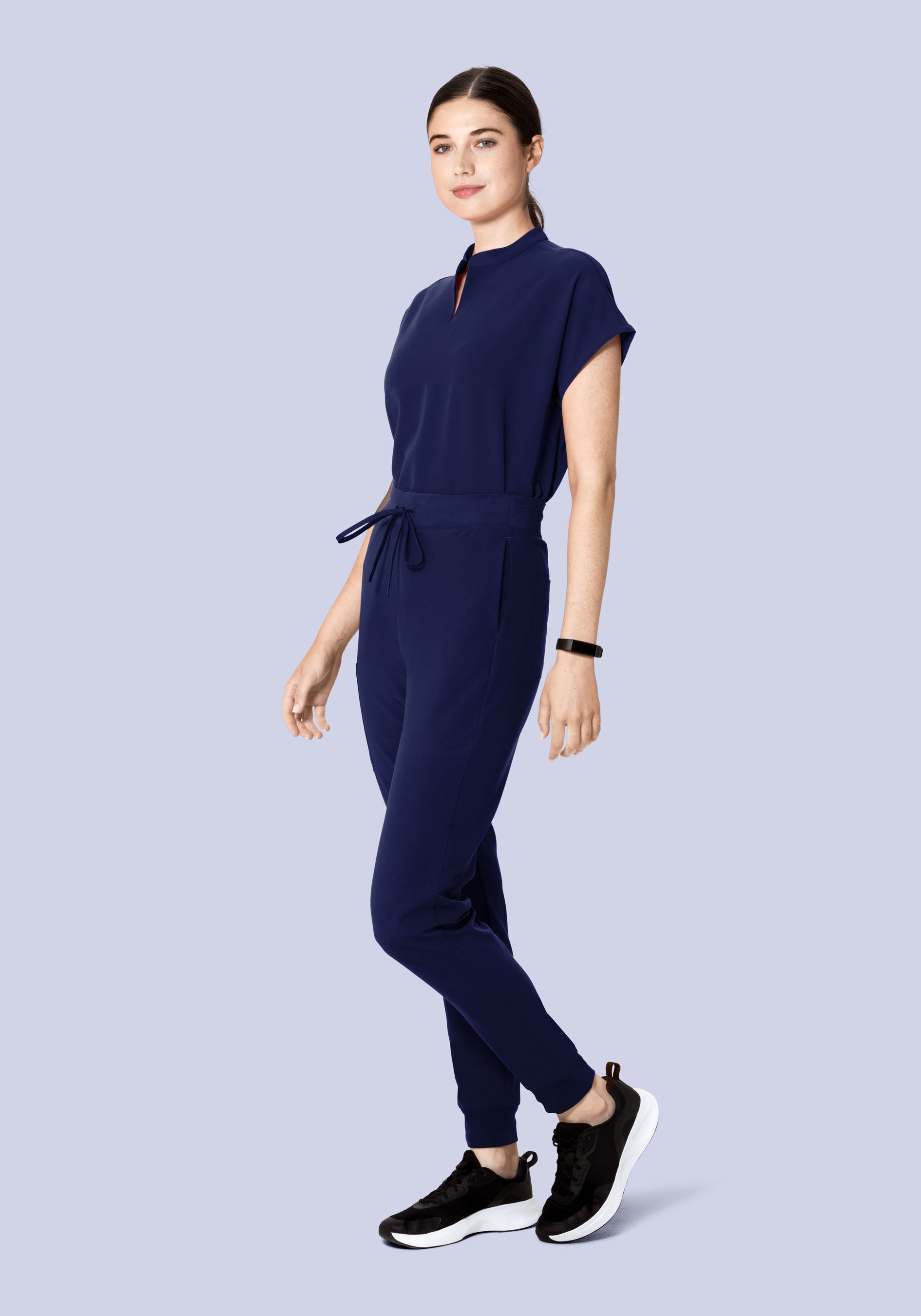 Mandarin Dolman Top Navy