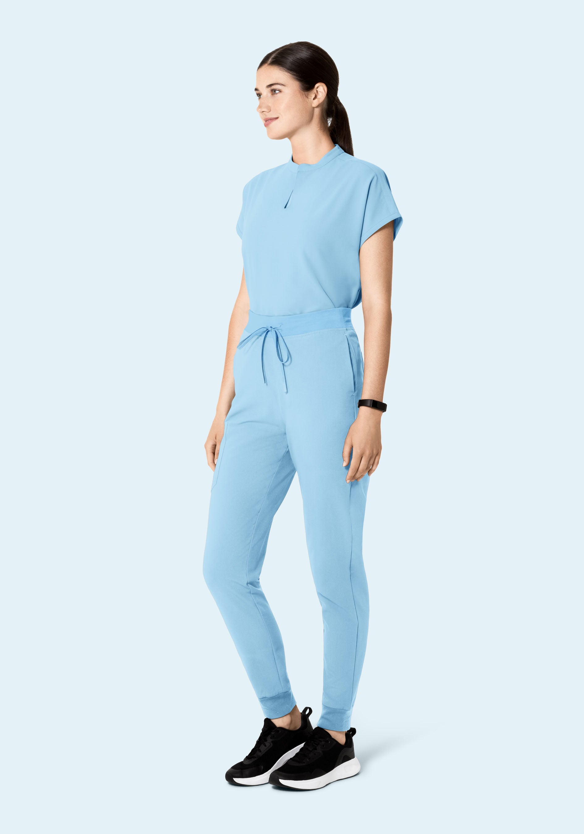 Mandarin Dolman Top Nordic Blue