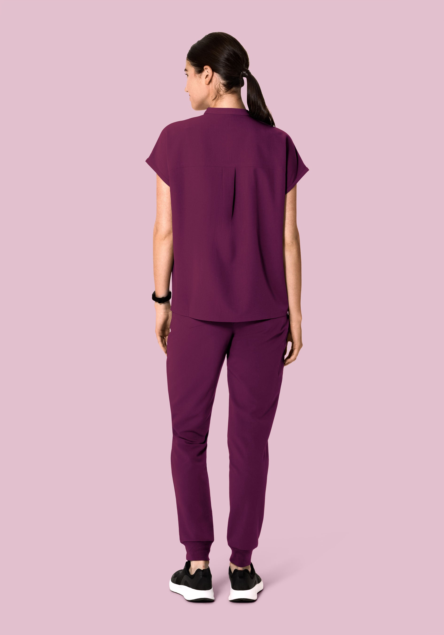 Mandarin Dolman Top Plum