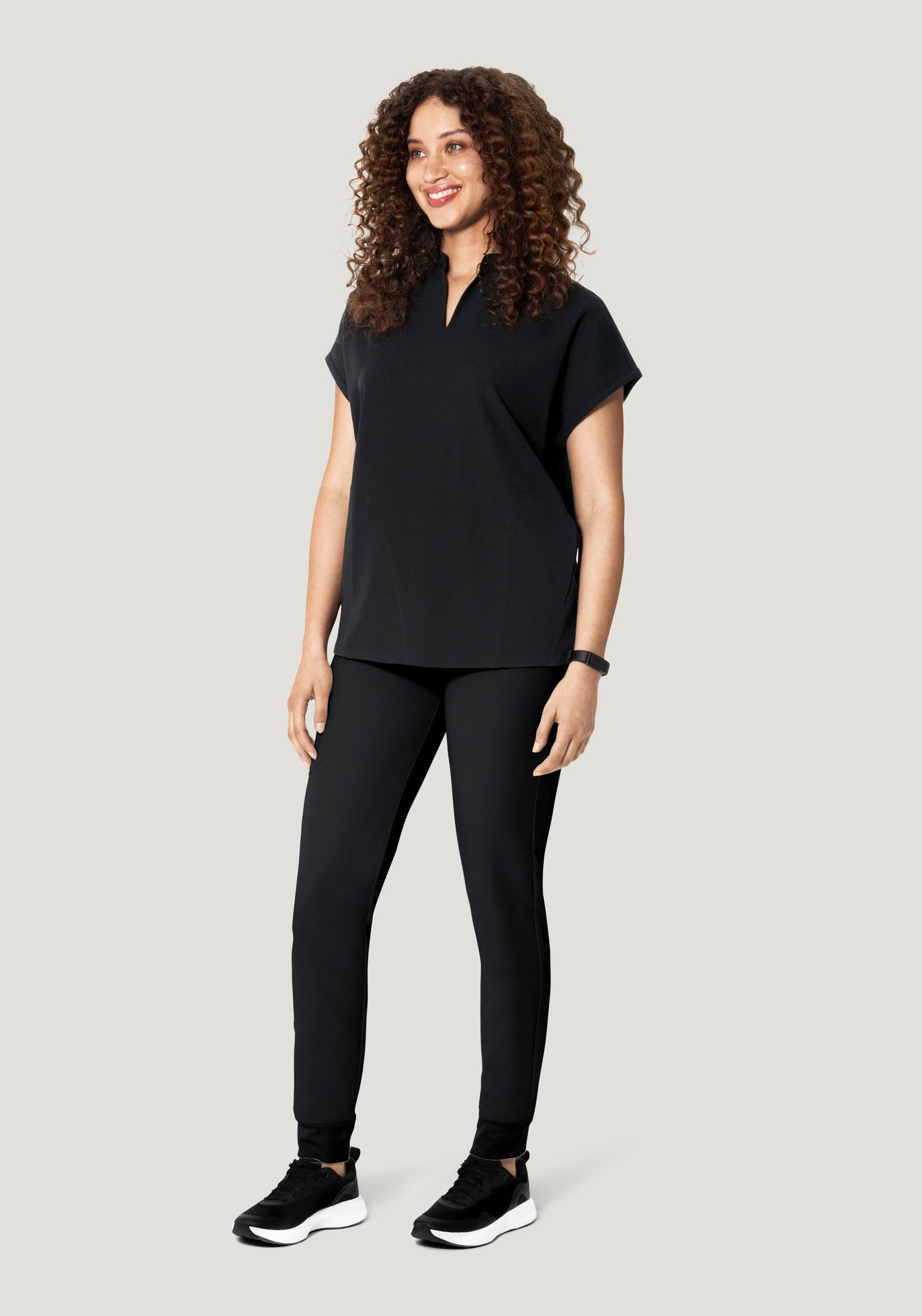 Mandarin Dolman Top Black