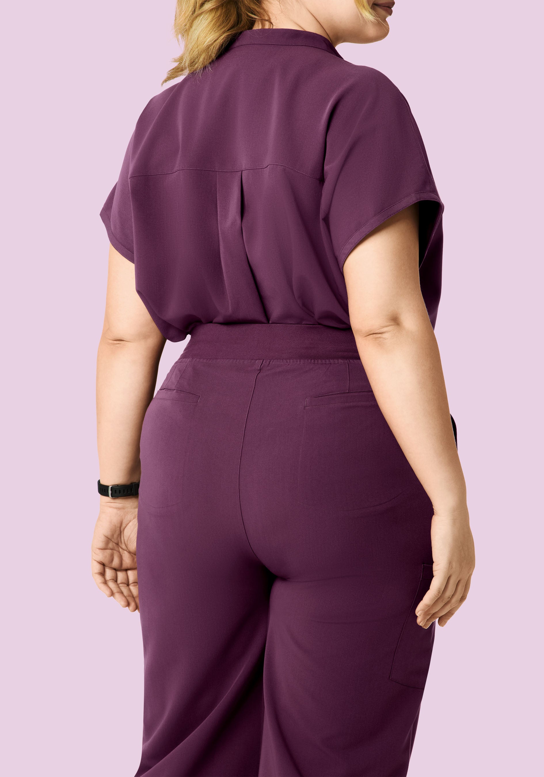 High Waisted Wide Leg Bordeaux