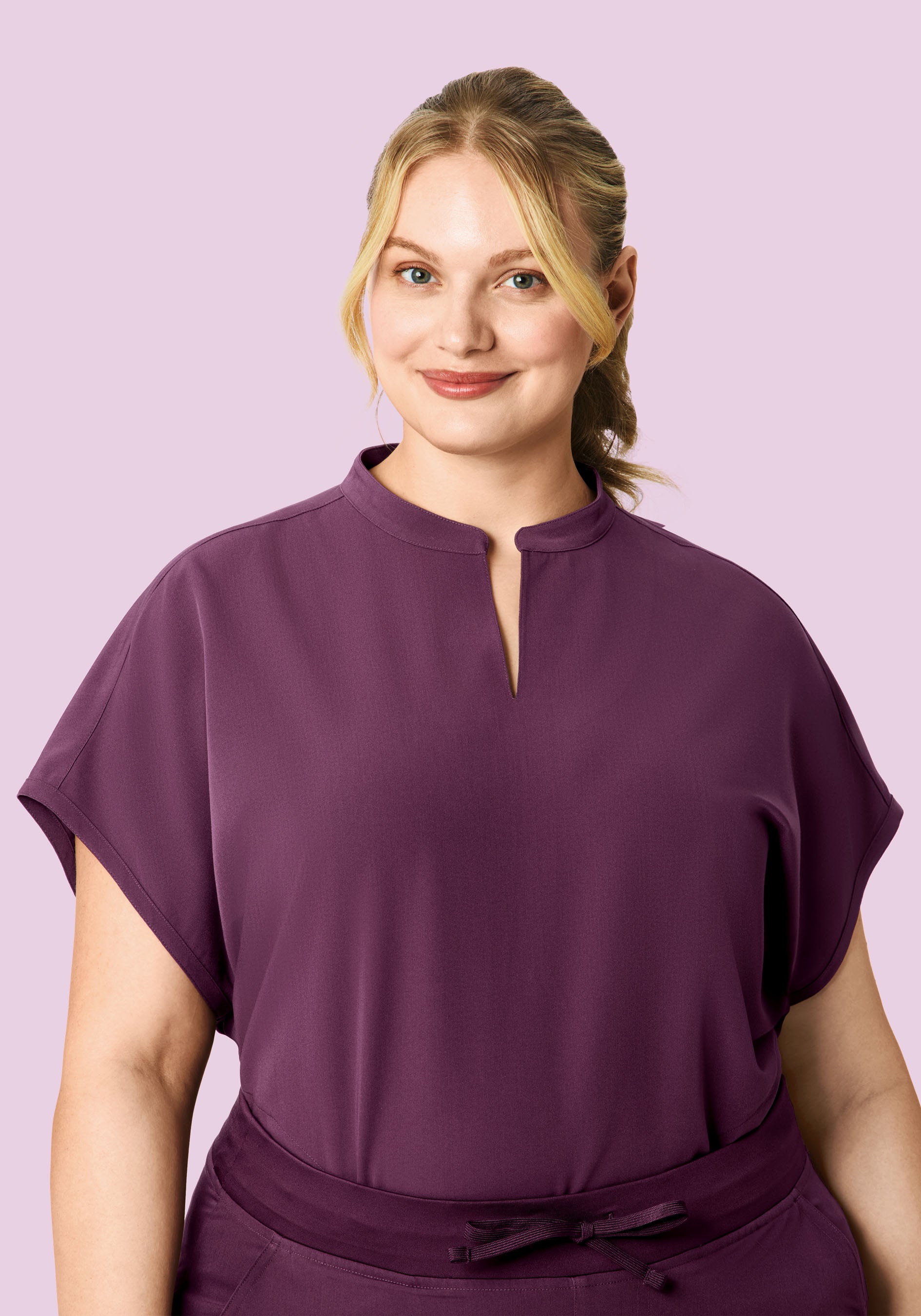 Mandarin Dolman Top Bordeaux