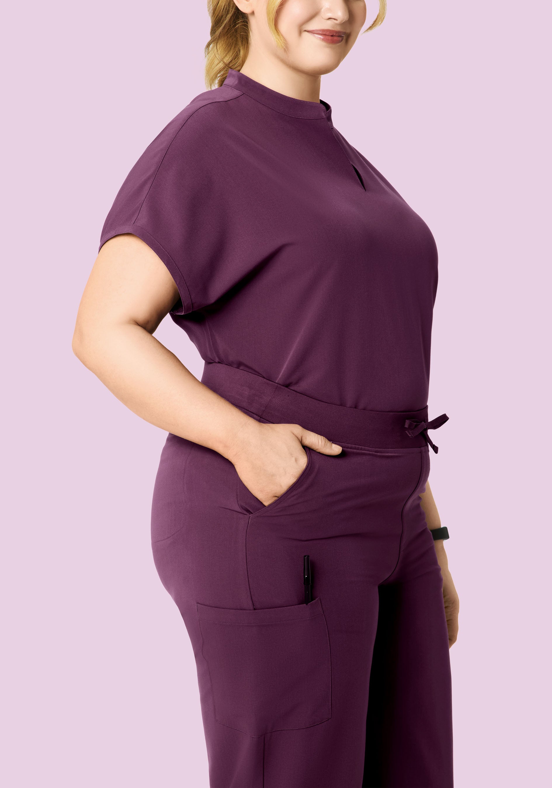 High Waisted Wide Leg Bordeaux