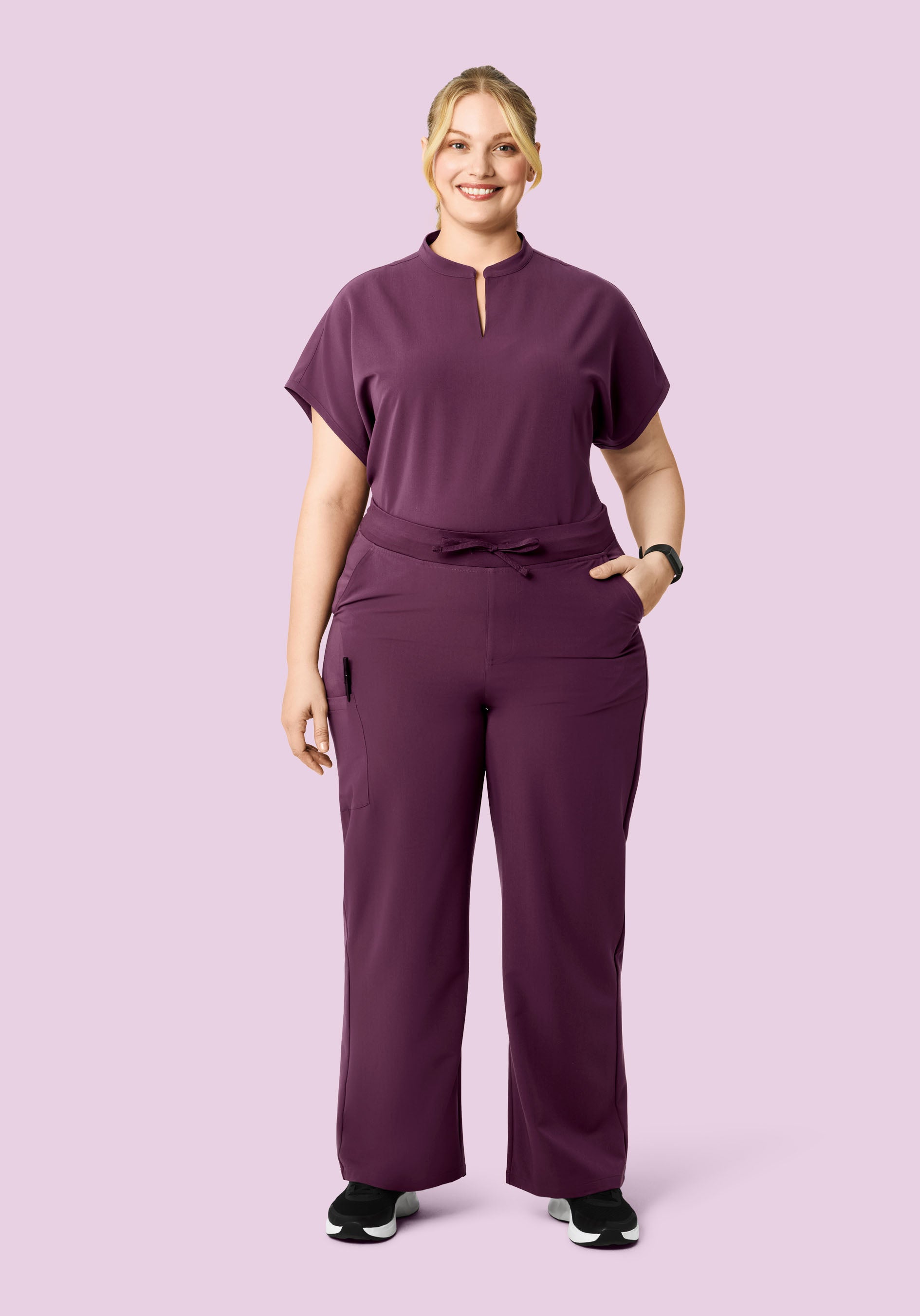 High Waisted Wide Leg Bordeaux