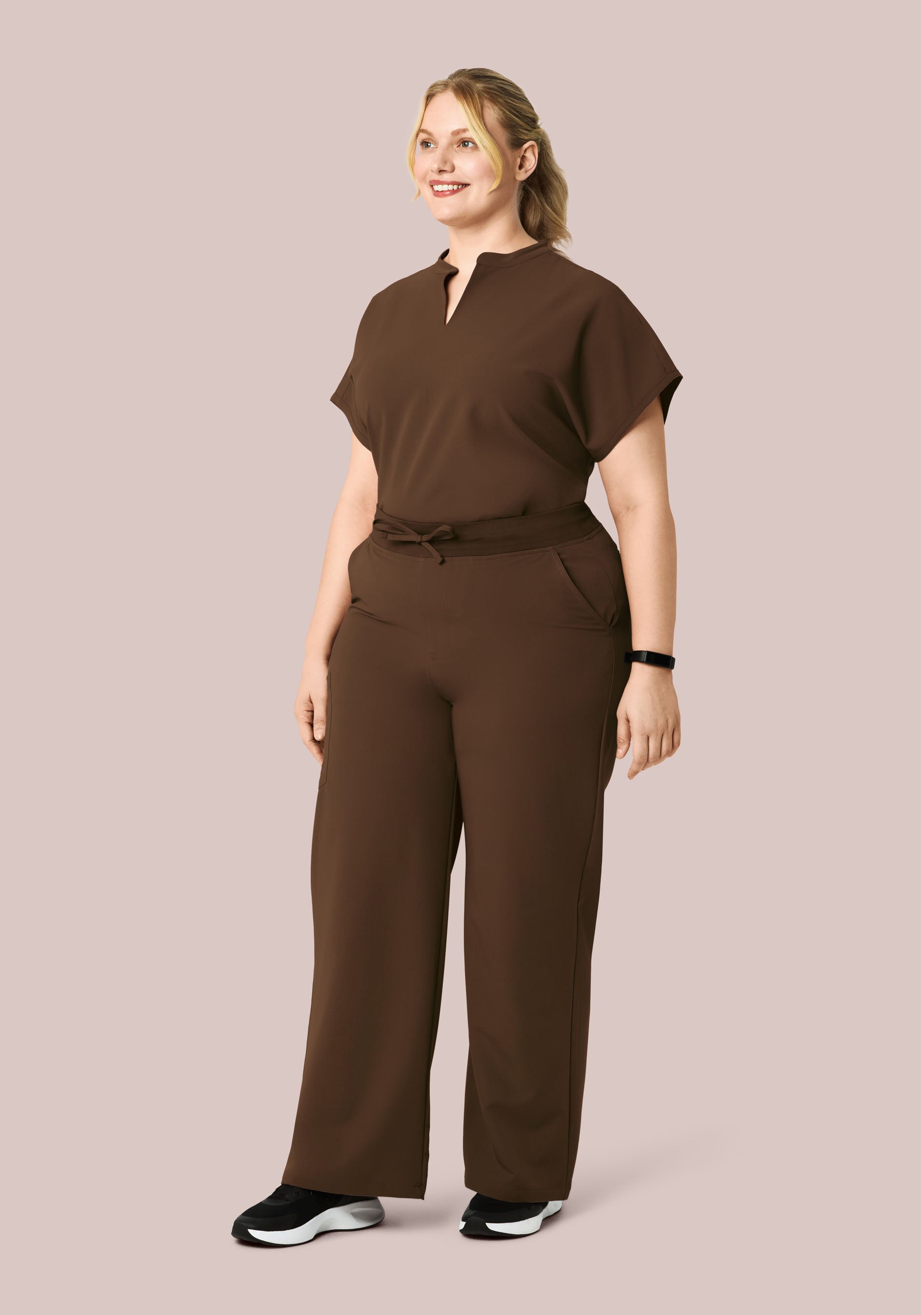 Mandarin Dolman Top Chocolate Brown