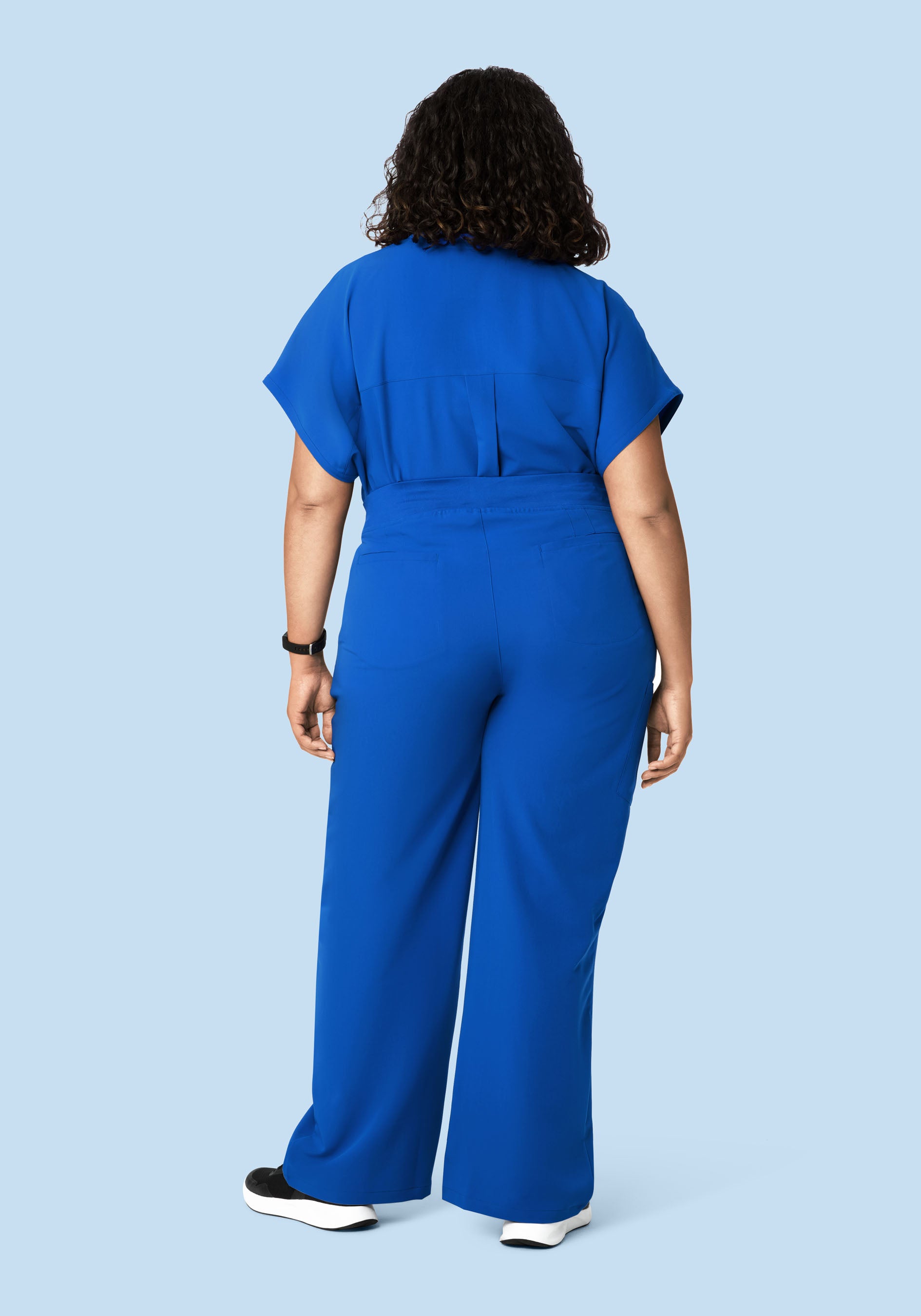 High Waisted Wide Leg Cobalt