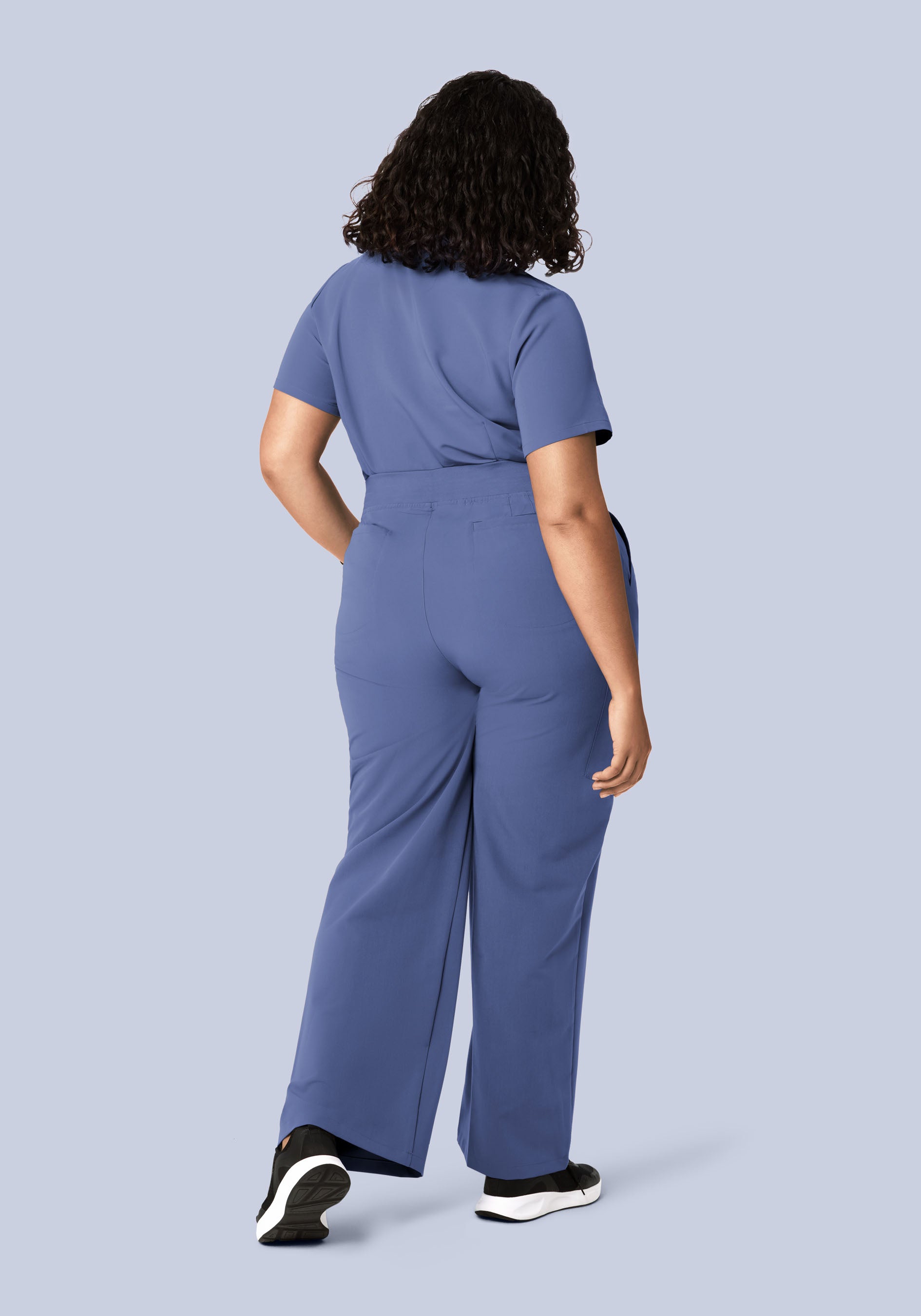High Waisted Wide Leg Deep Periwinkle