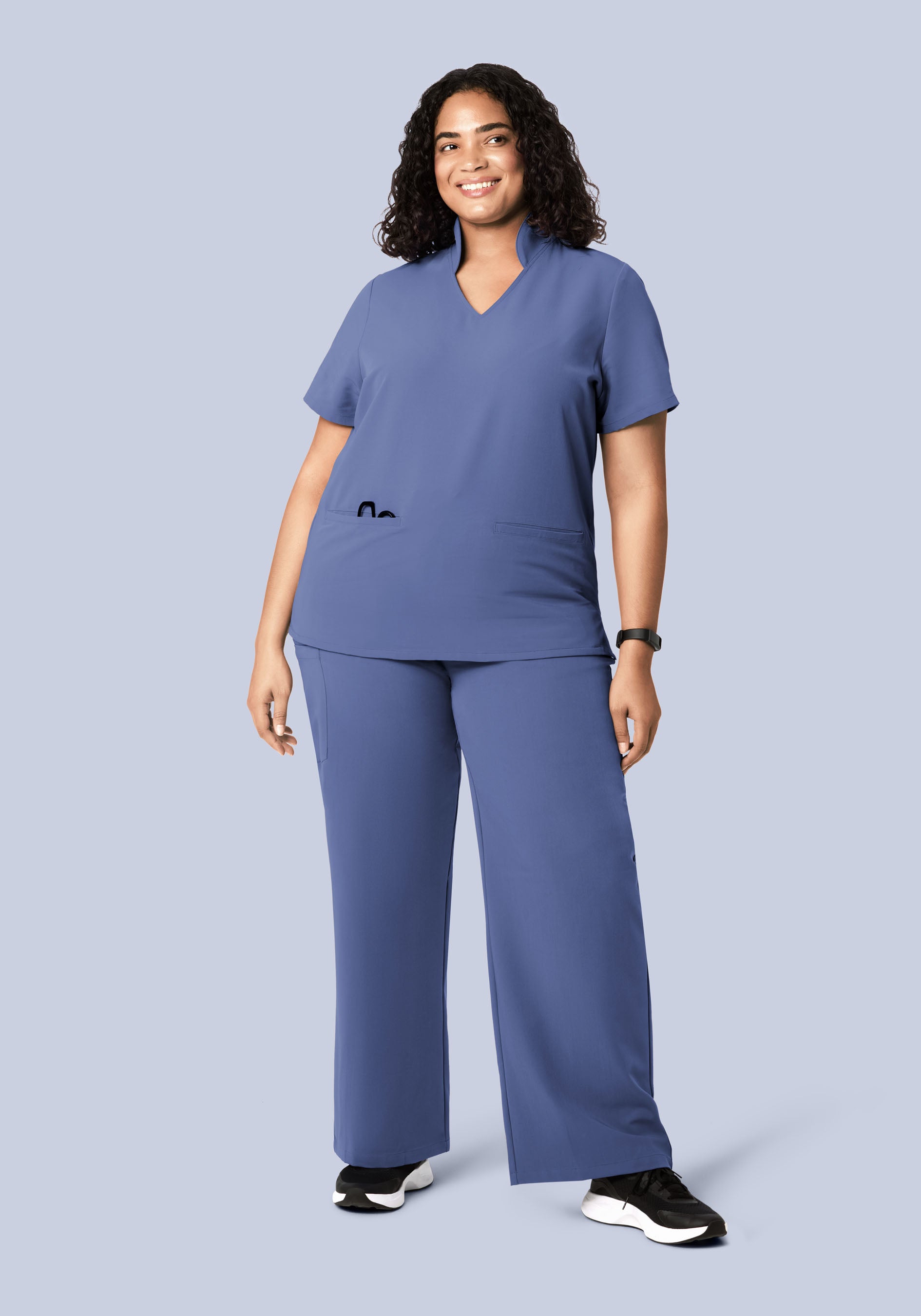 High Waisted Wide Leg Deep Periwinkle