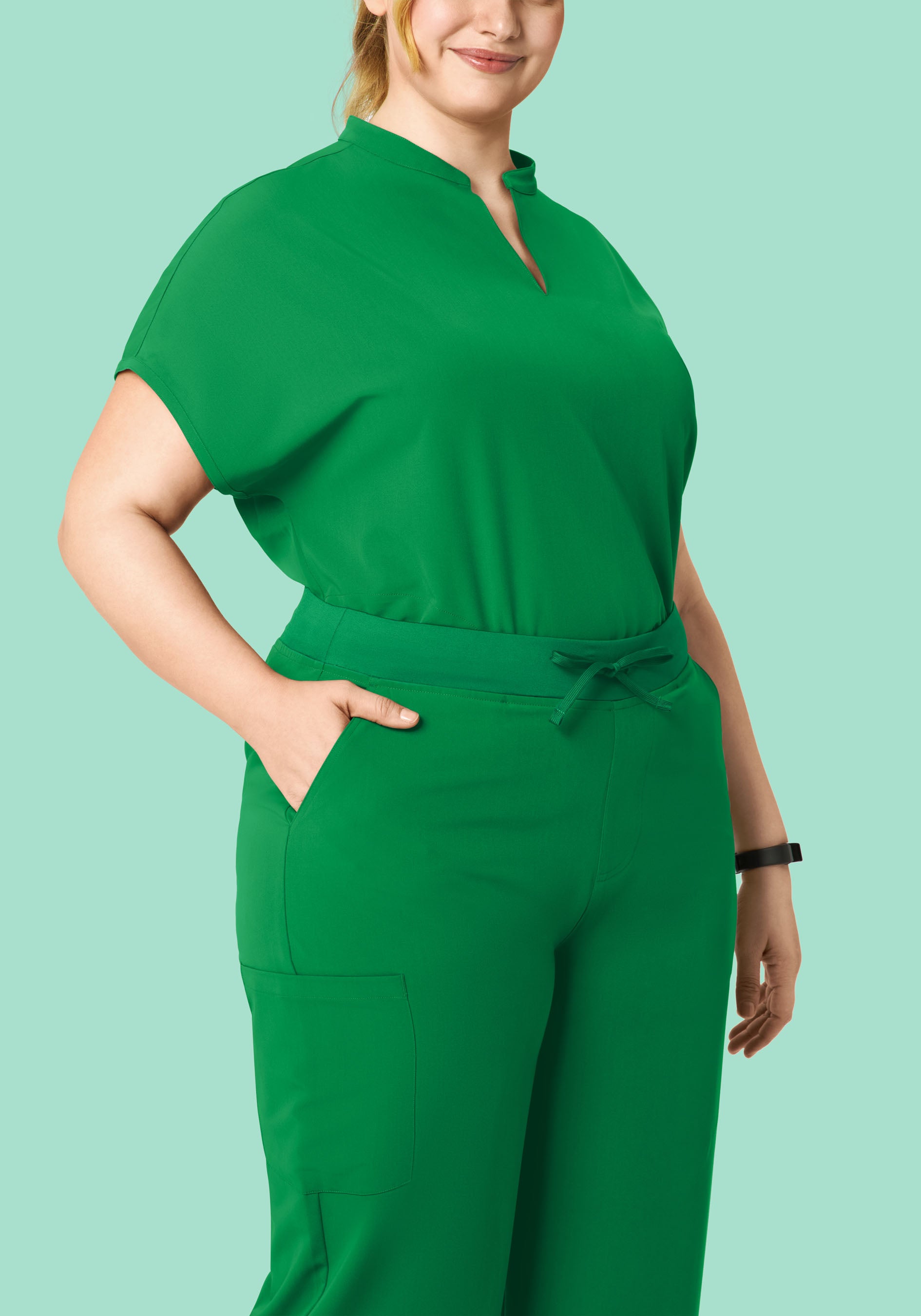 High Waisted Wide Leg Emerald