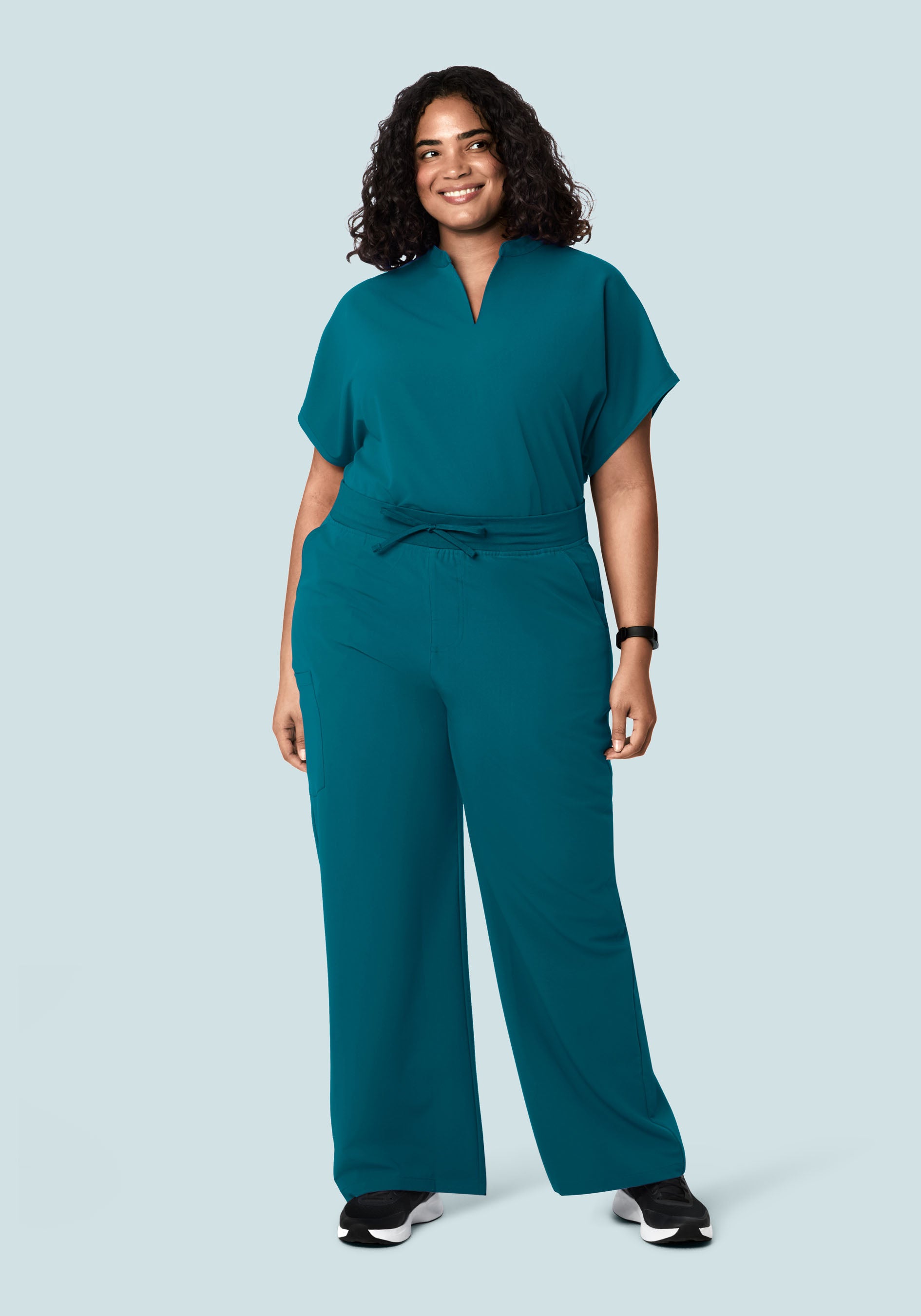 High Waisted Wide Leg Peacock