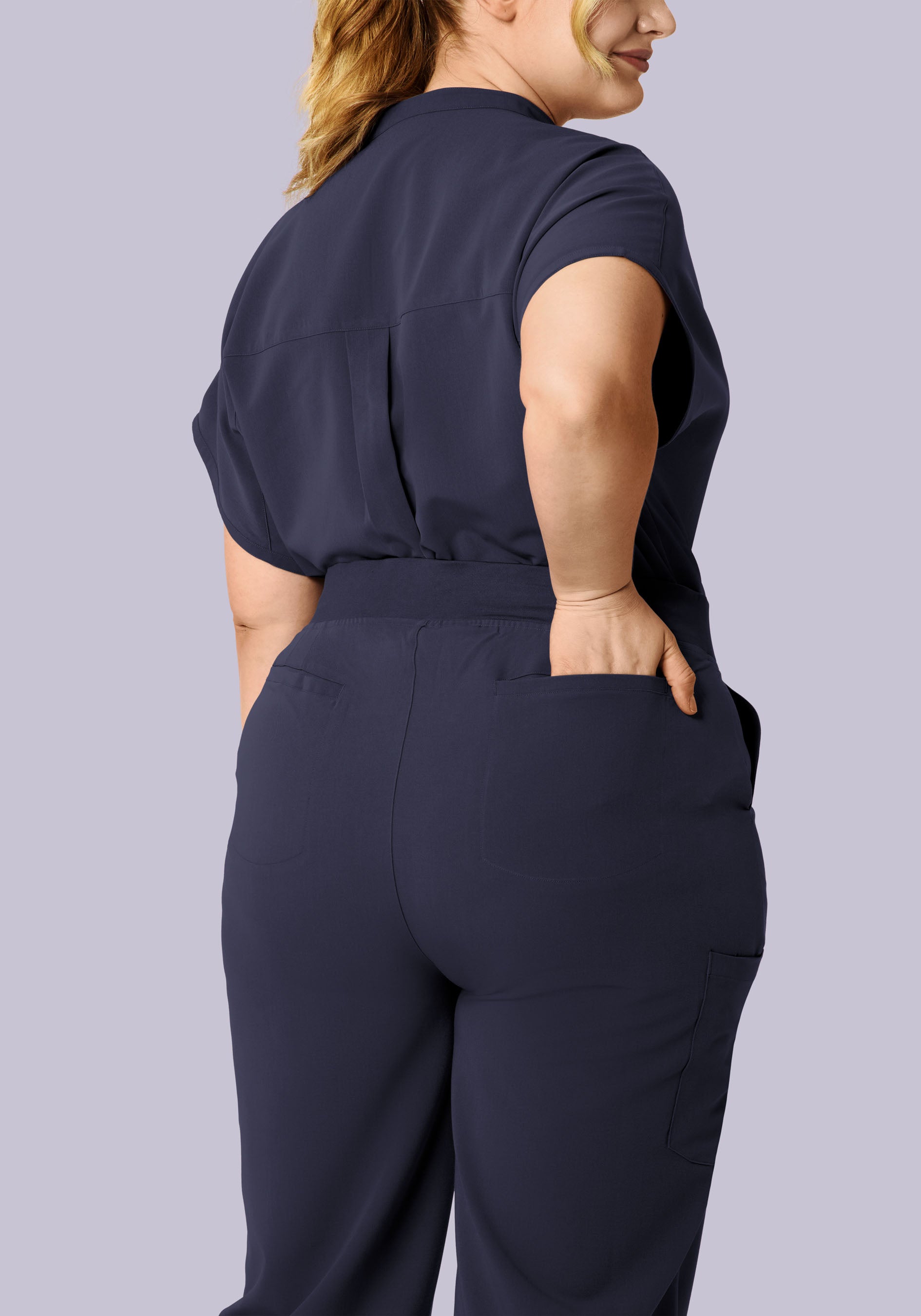 High Waisted Wide Leg Steel