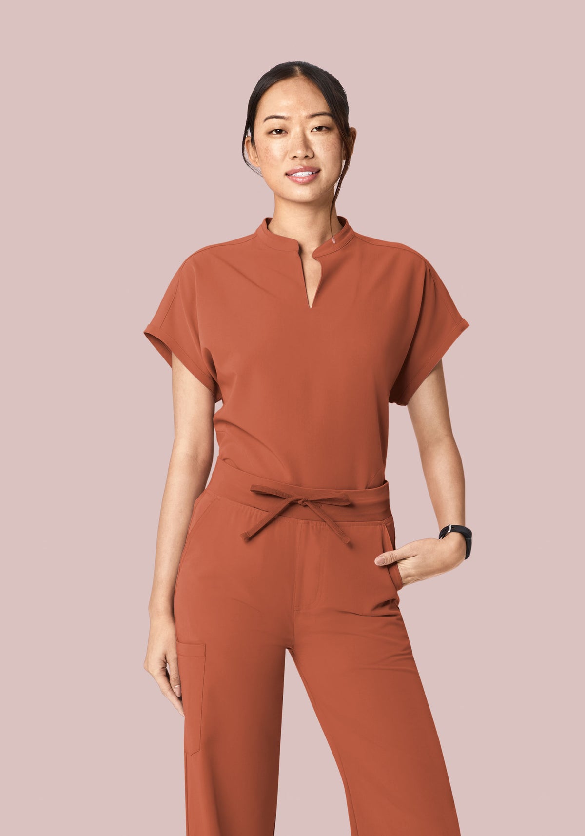 Mandarin Dolman Top Chestnut