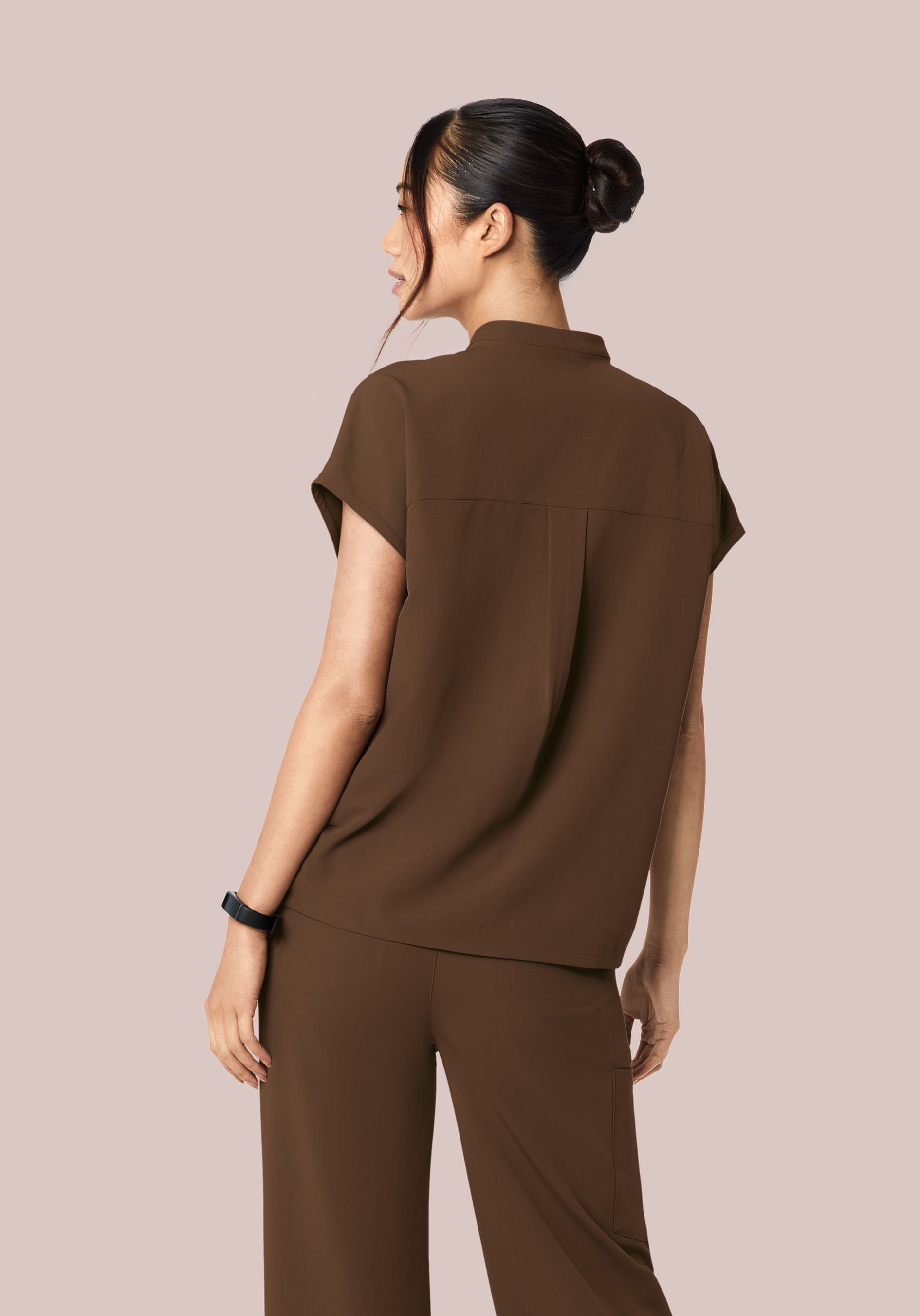 Mandarin Dolman Top Chocolate Brown