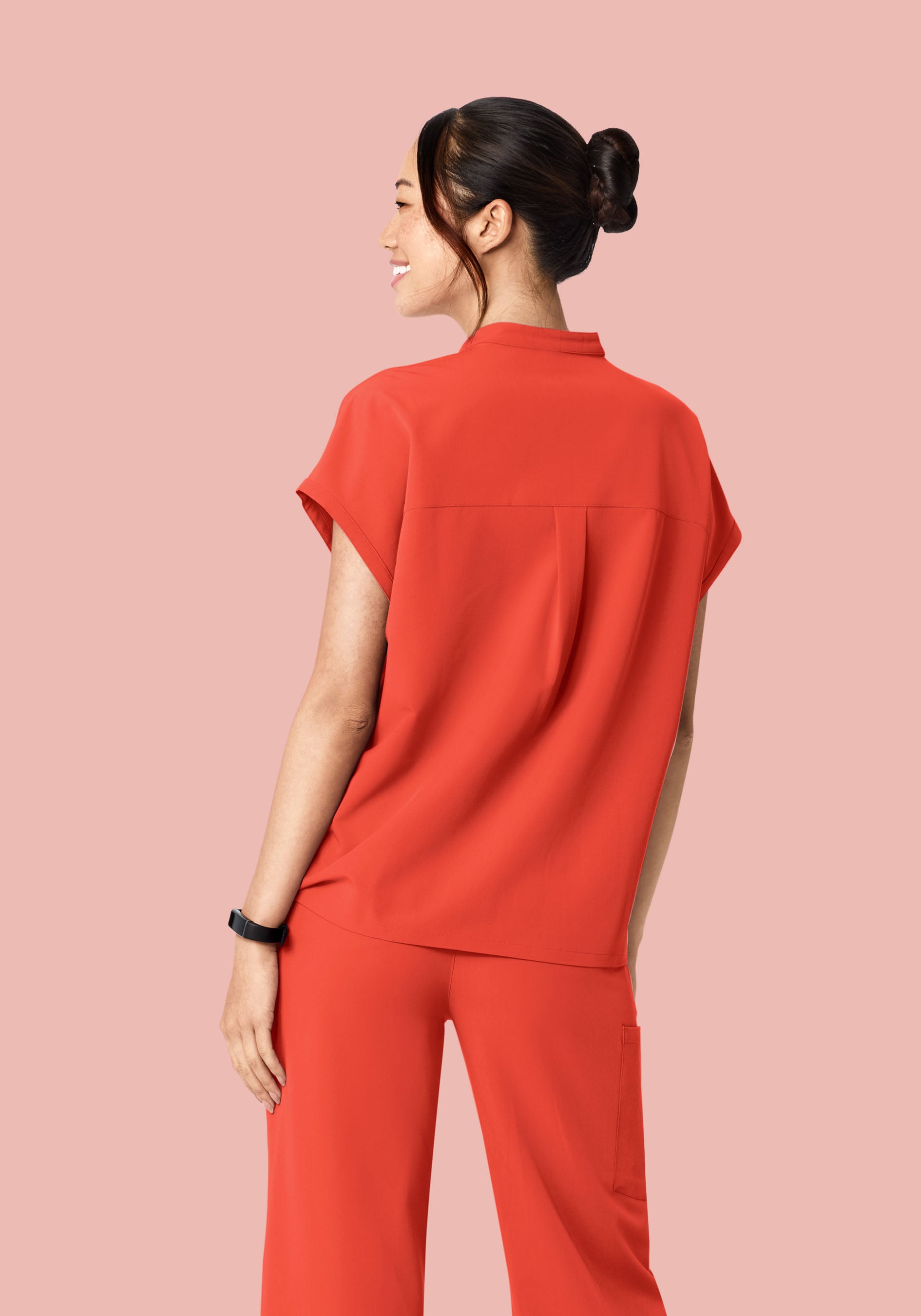 Mandarin Dolman Top Terracotta