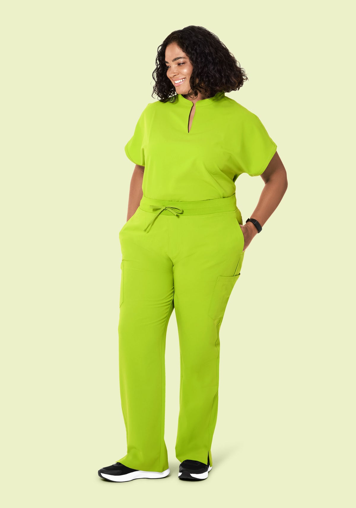 High Waisted Cargos Apple Green