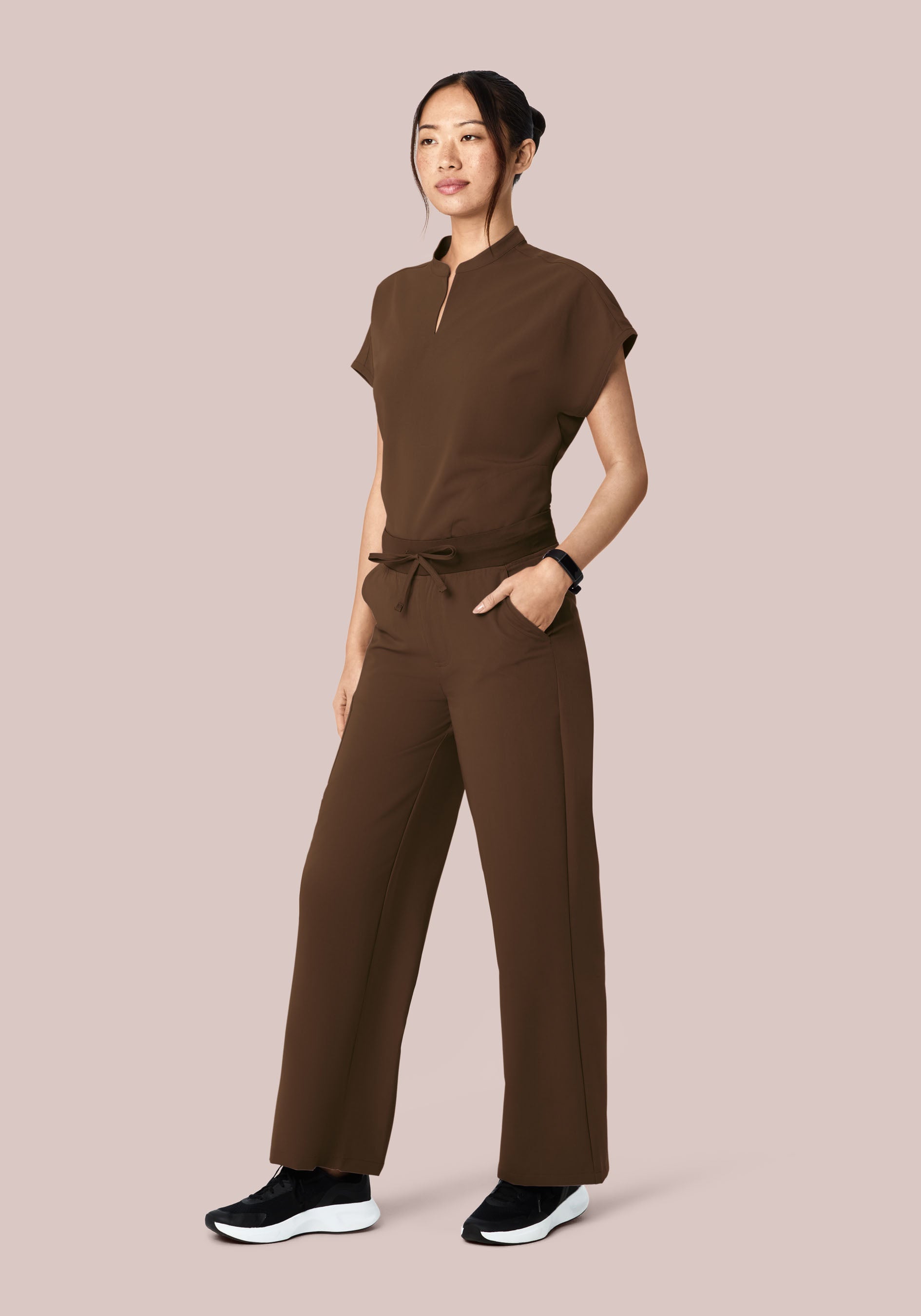 High Waisted Wide Leg Chocolate Brown