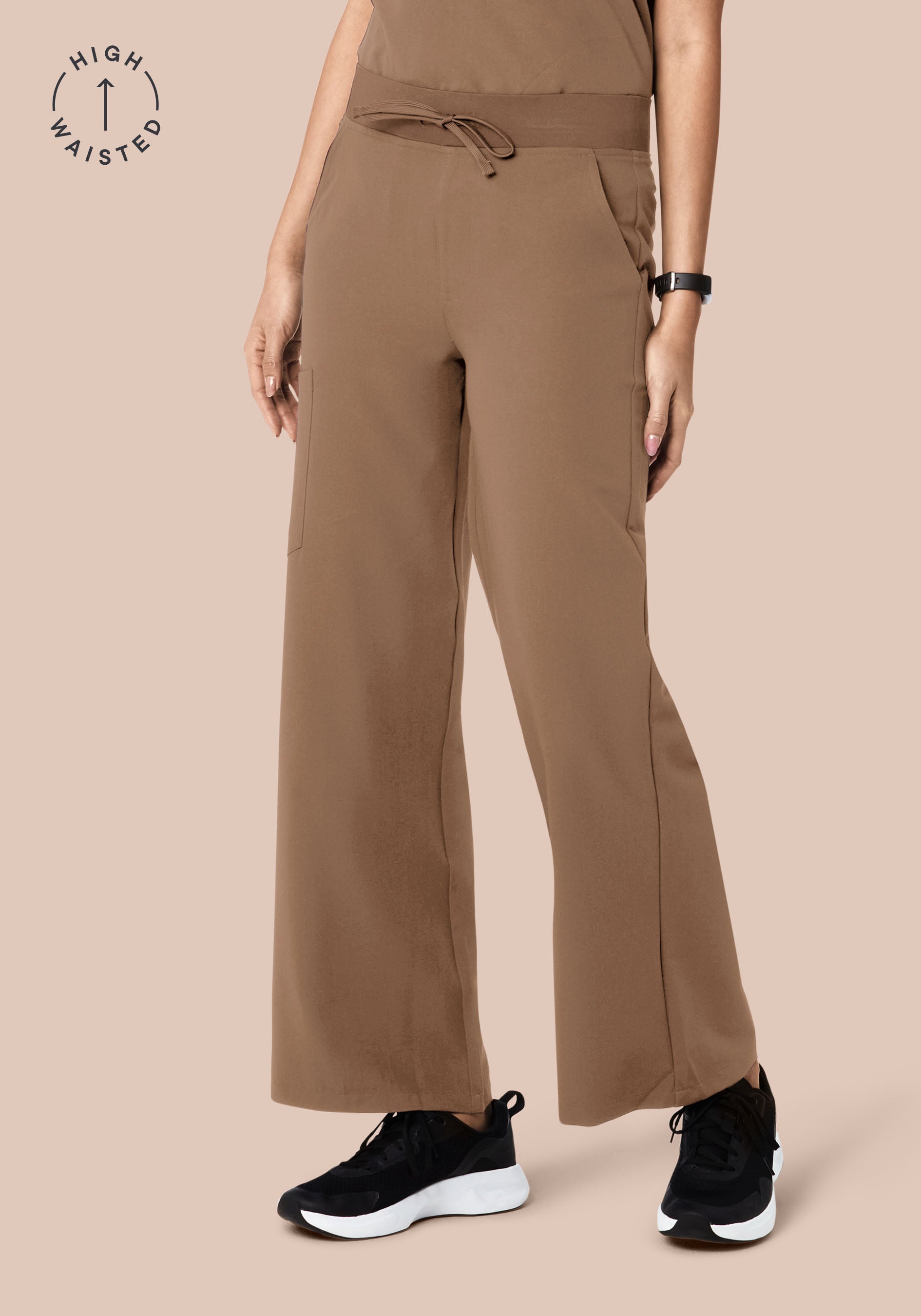 High Waisted Wide Leg Mocha