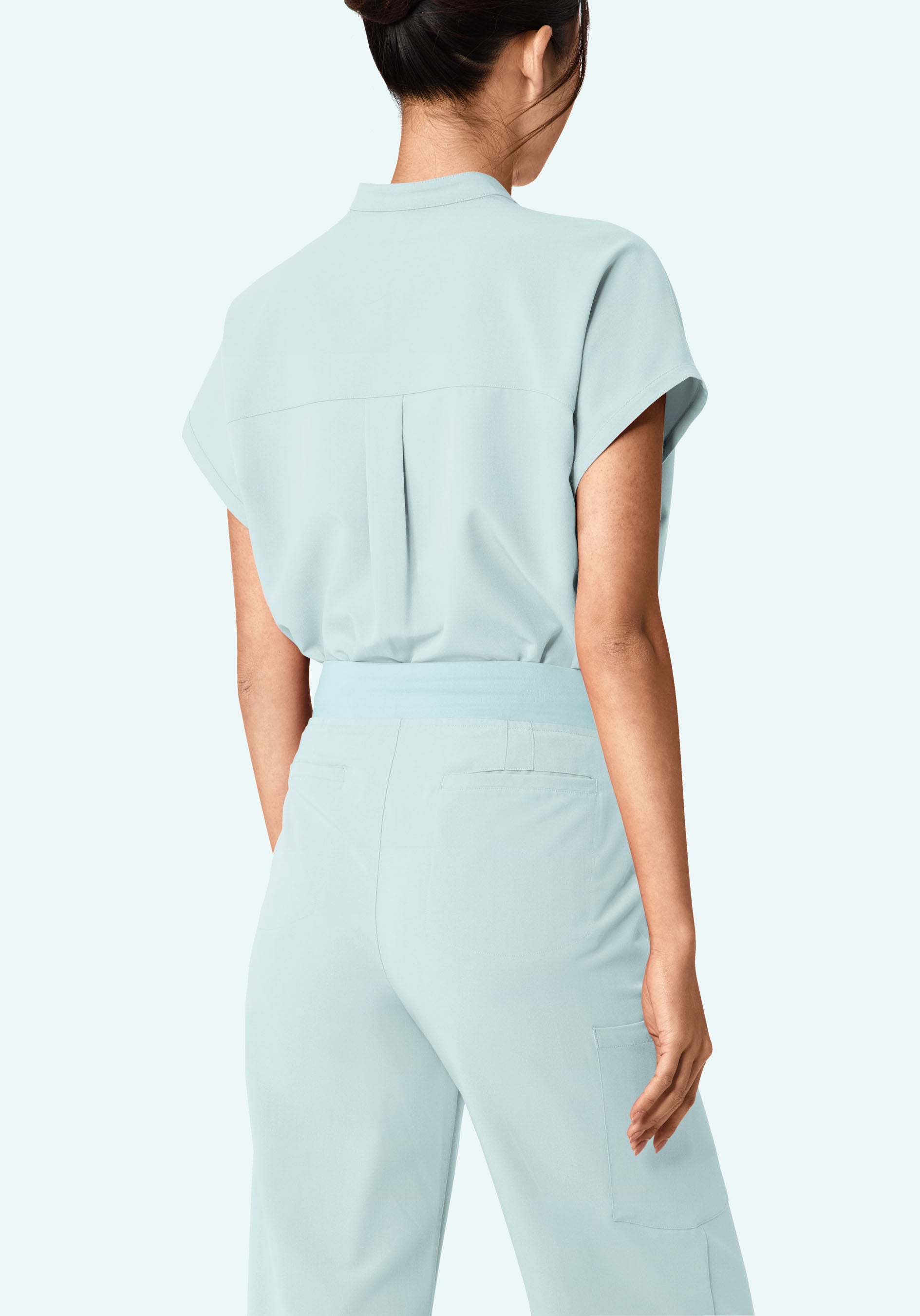High Waisted Wide Leg Sky