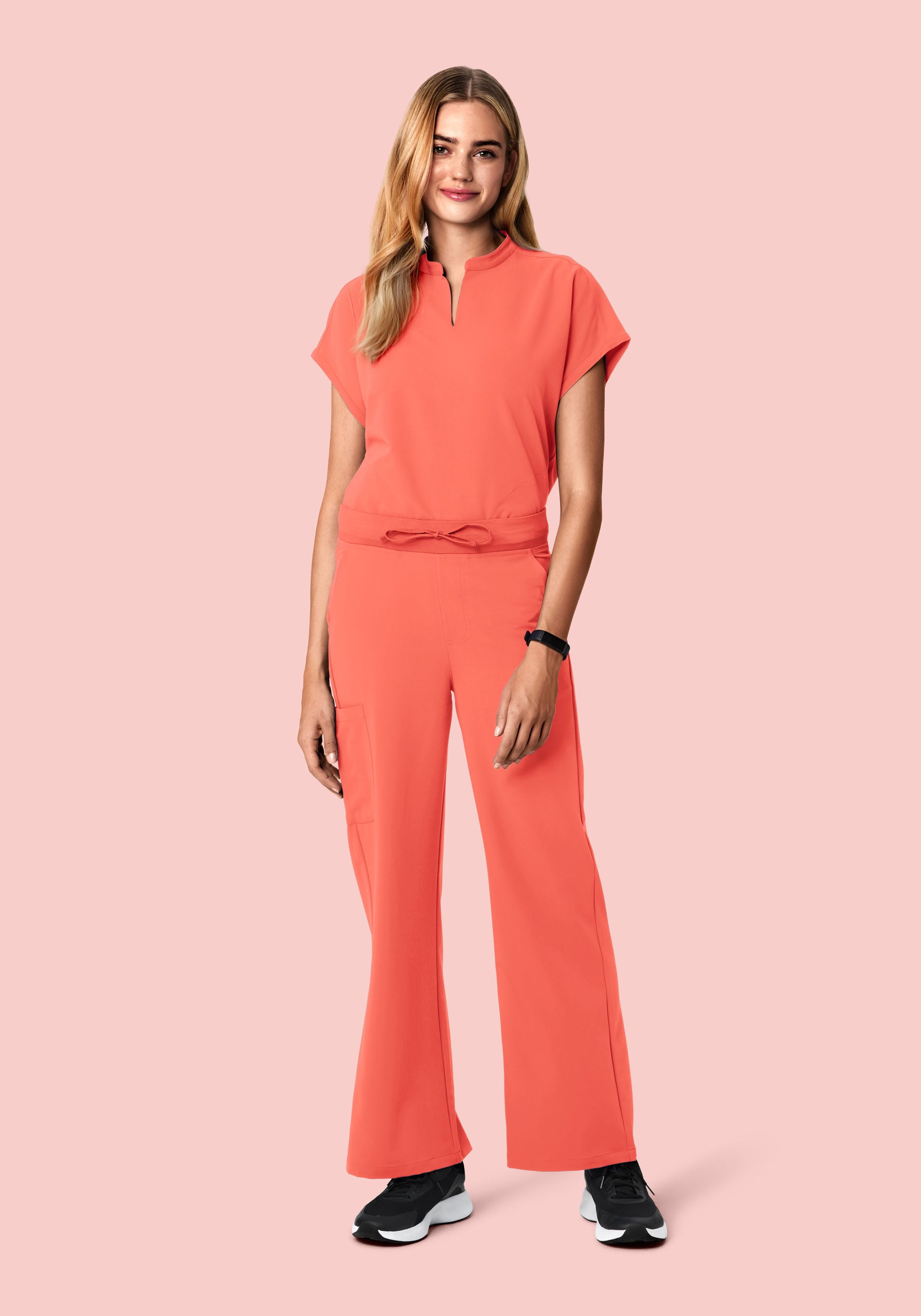 Mandarin Dolman Top Coral