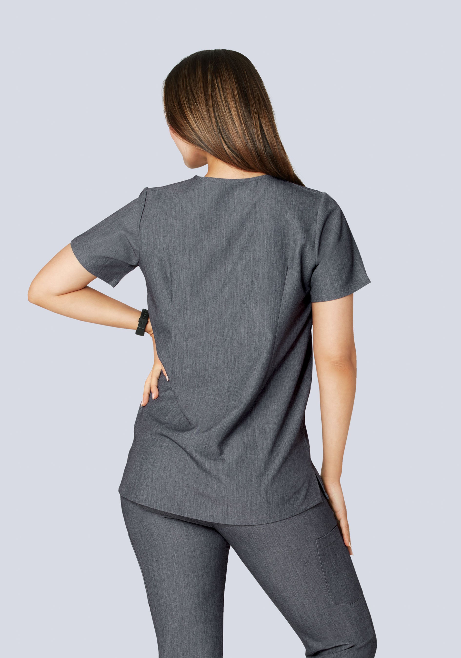 Maternity One Pocket Top Gray