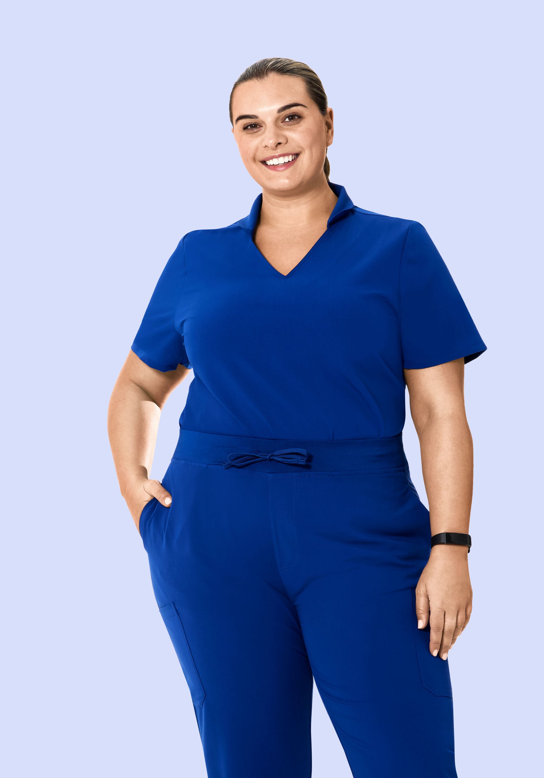 Multi Wear Collar Top Galaxy Blue