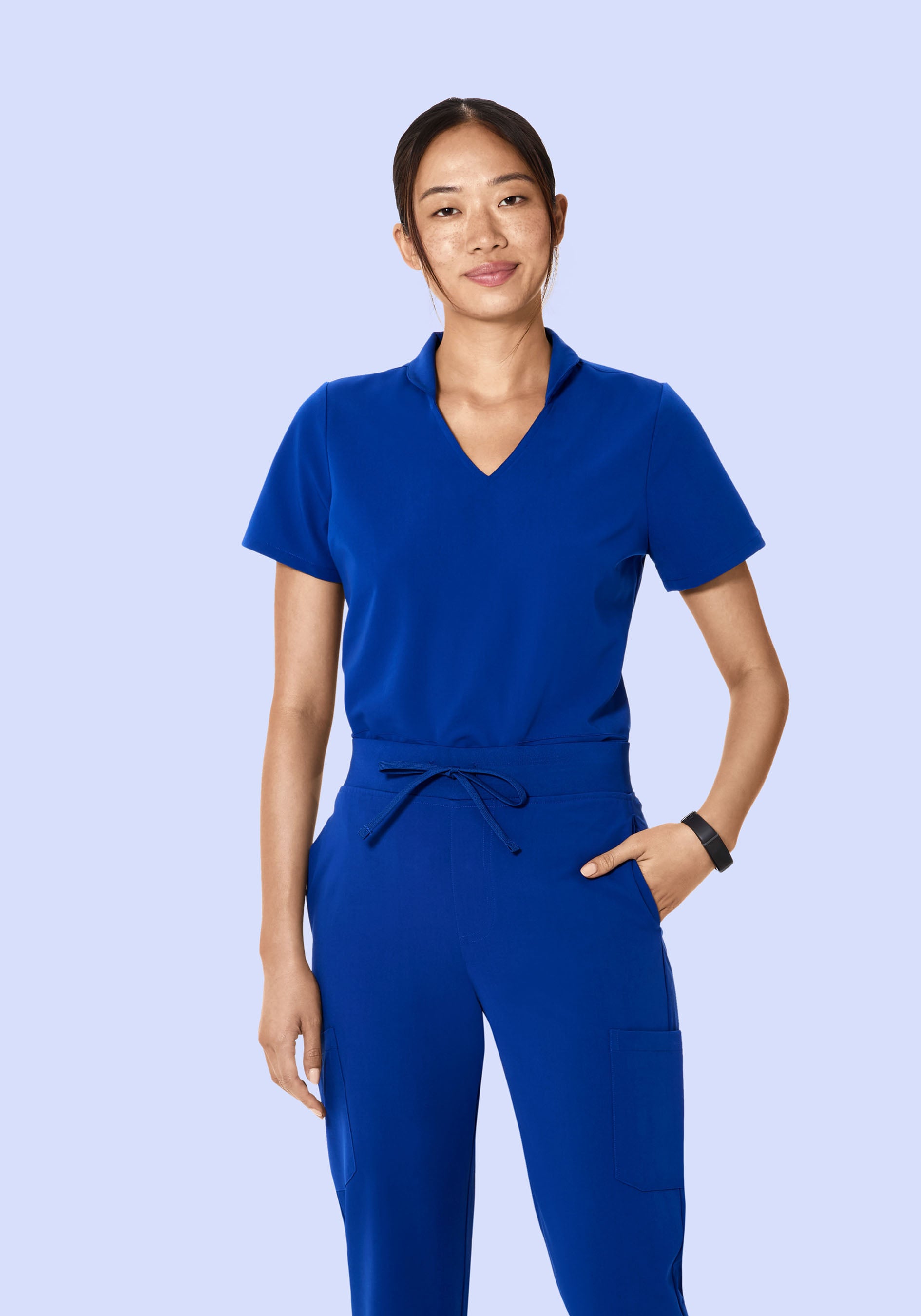 Multi Wear Collar Top Galaxy Blue