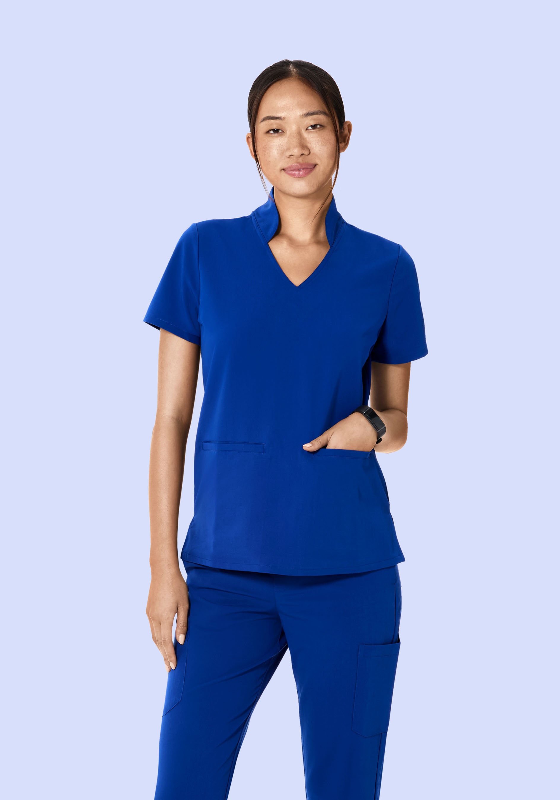 Multi Wear Collar Top Galaxy Blue