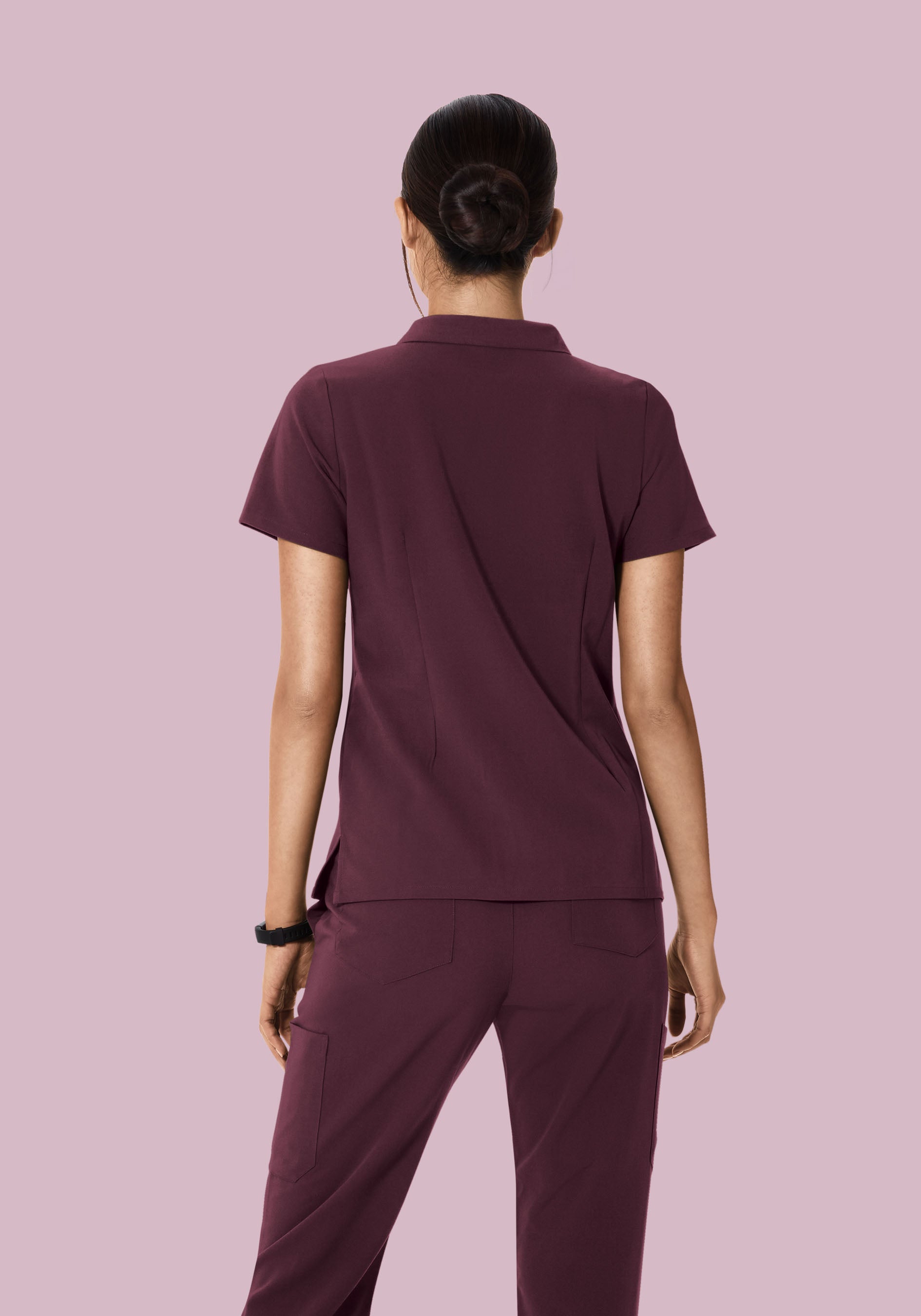 Multi Wear Collar Top Merlot