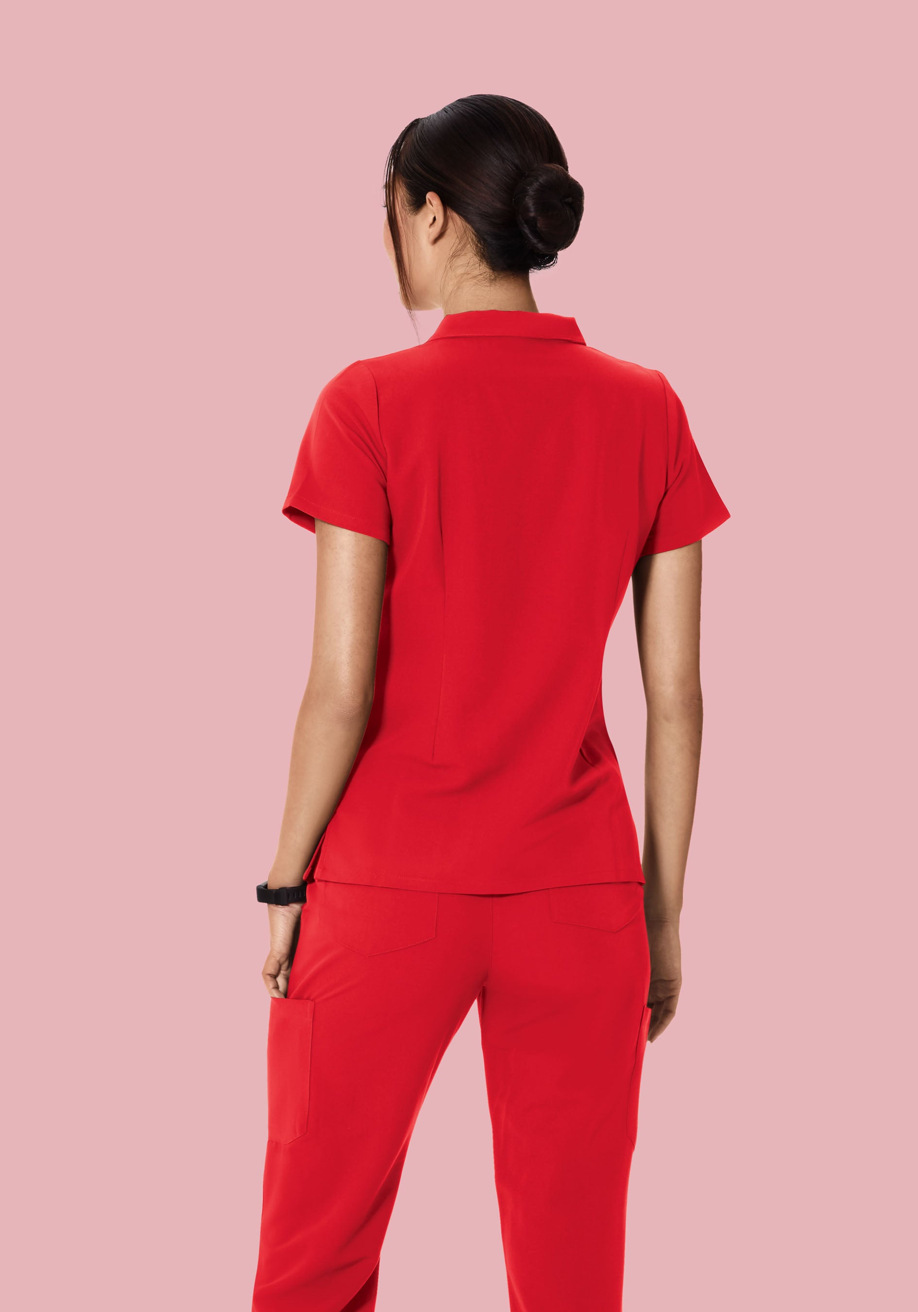 Multi Wear Collar Top Poppy Red