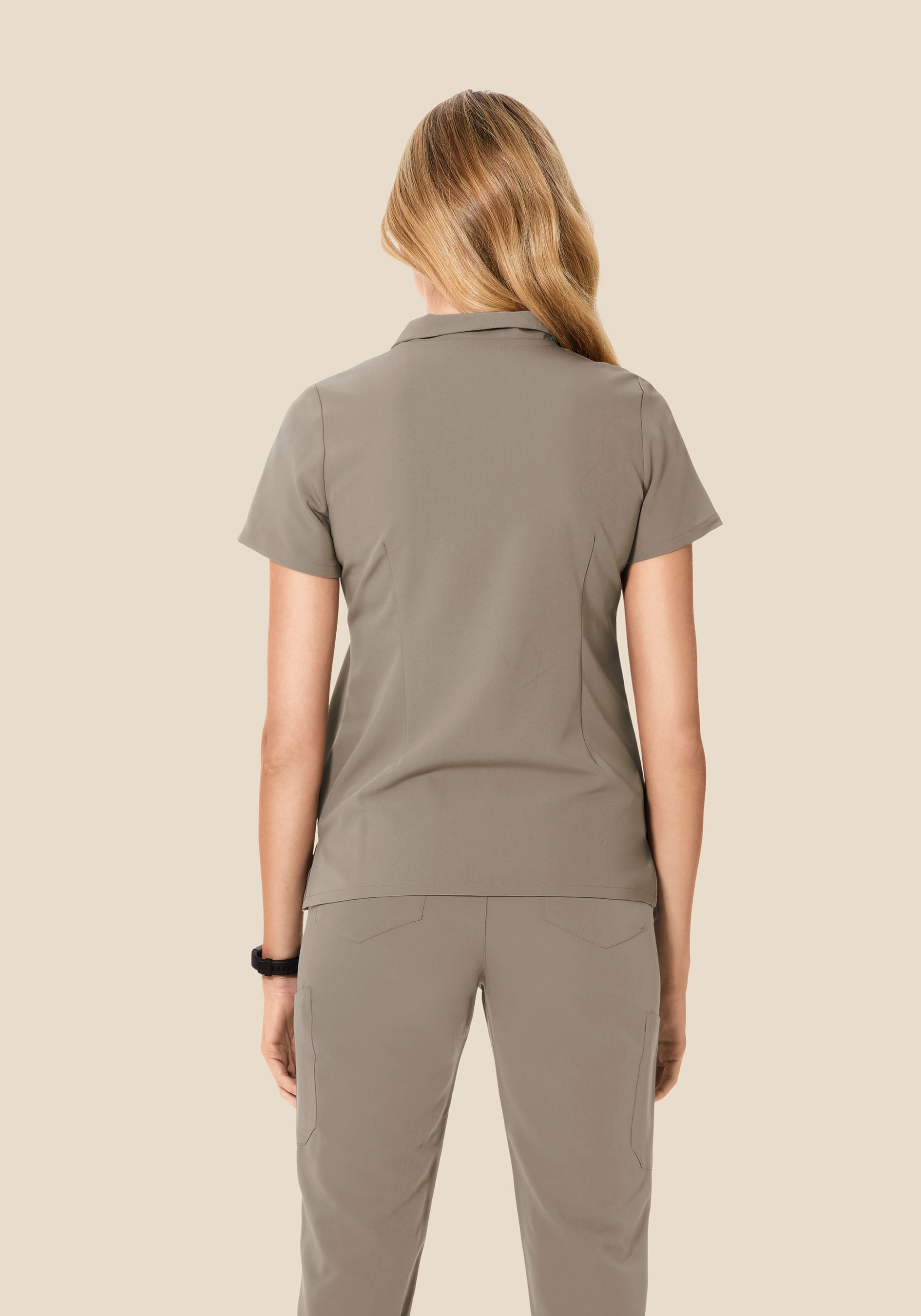 Multi Wear Collar Top Macchiato