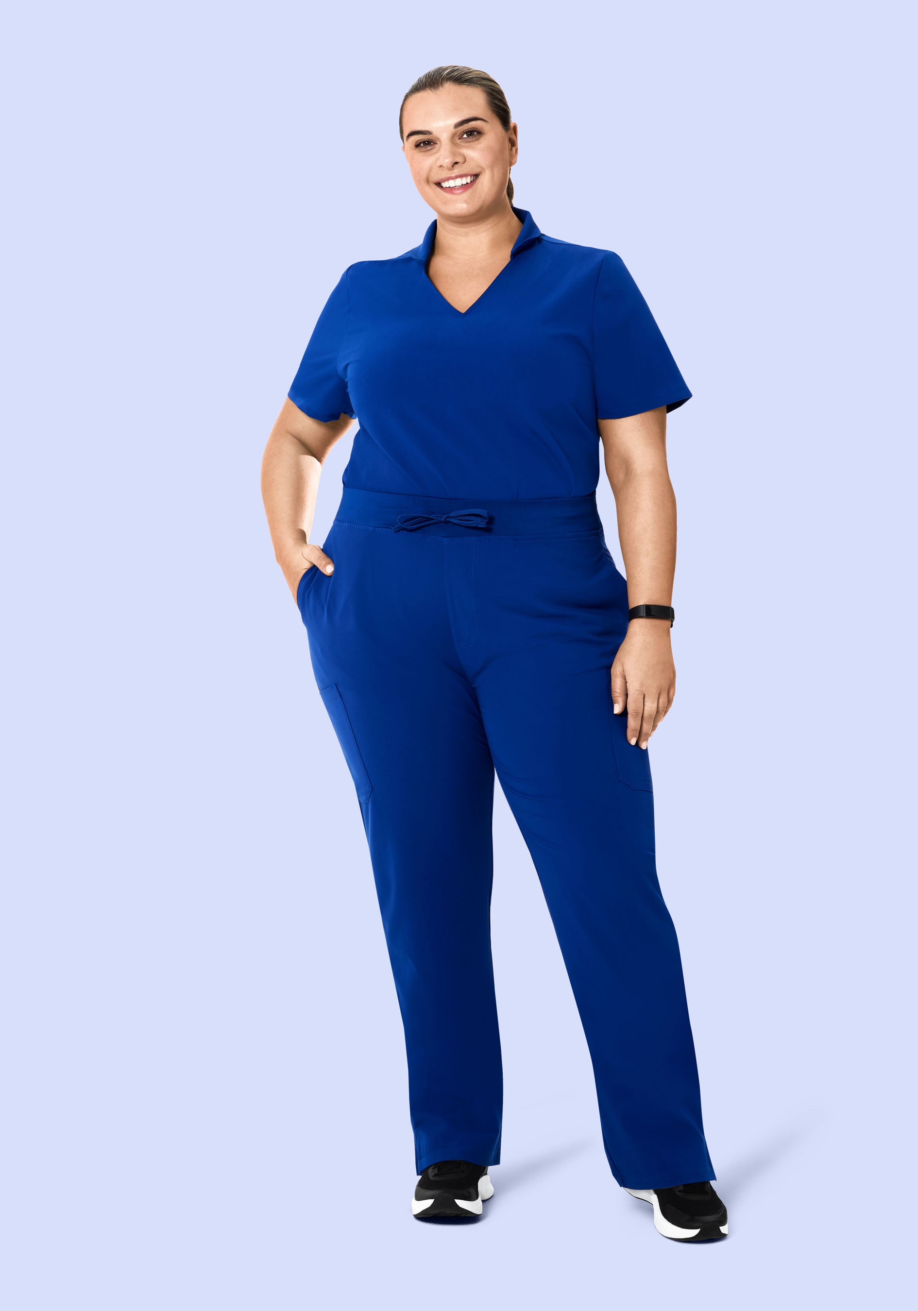 High Waisted Cargos Galaxy Blue