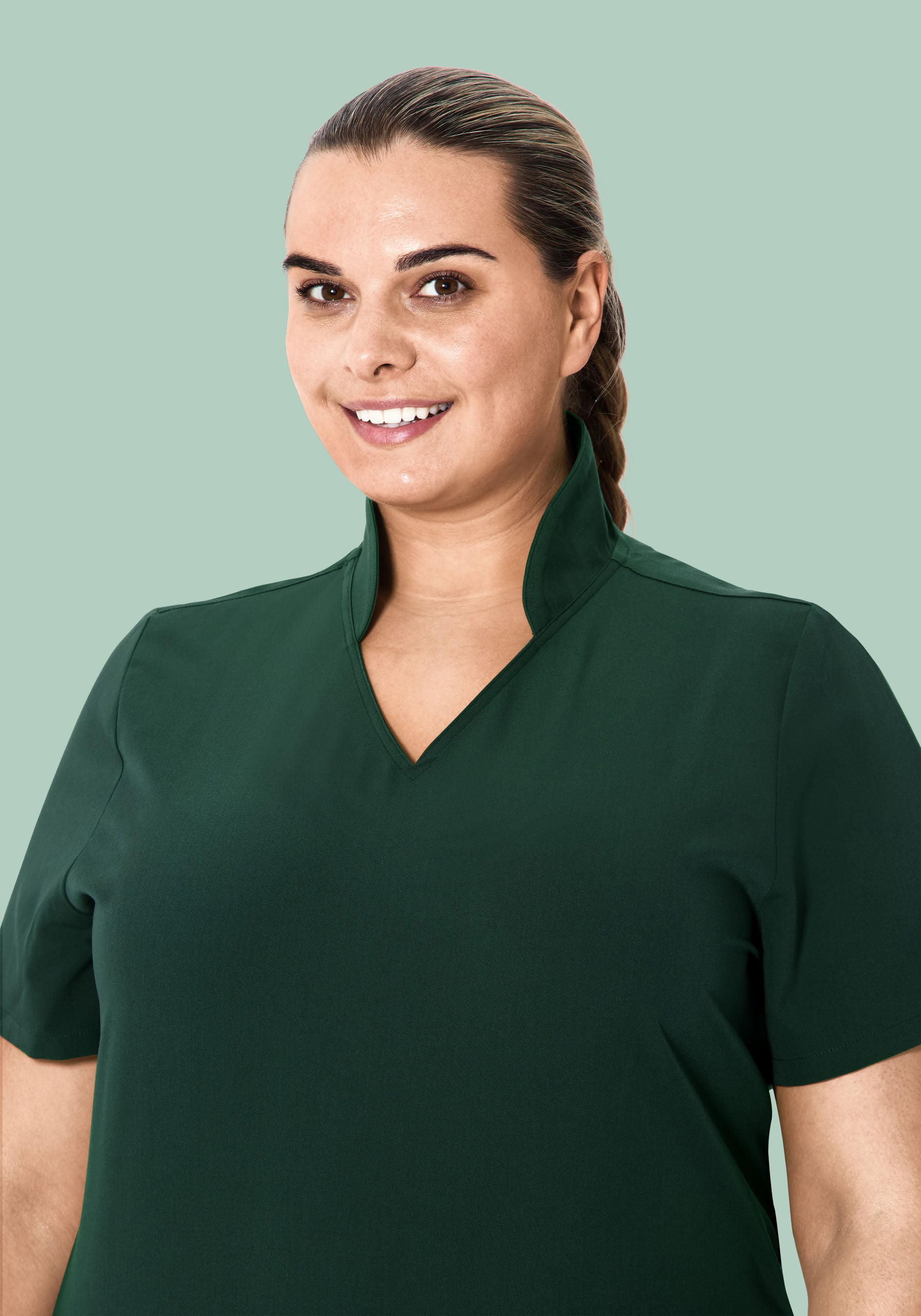 Multi Wear Collar Top Midnight Green