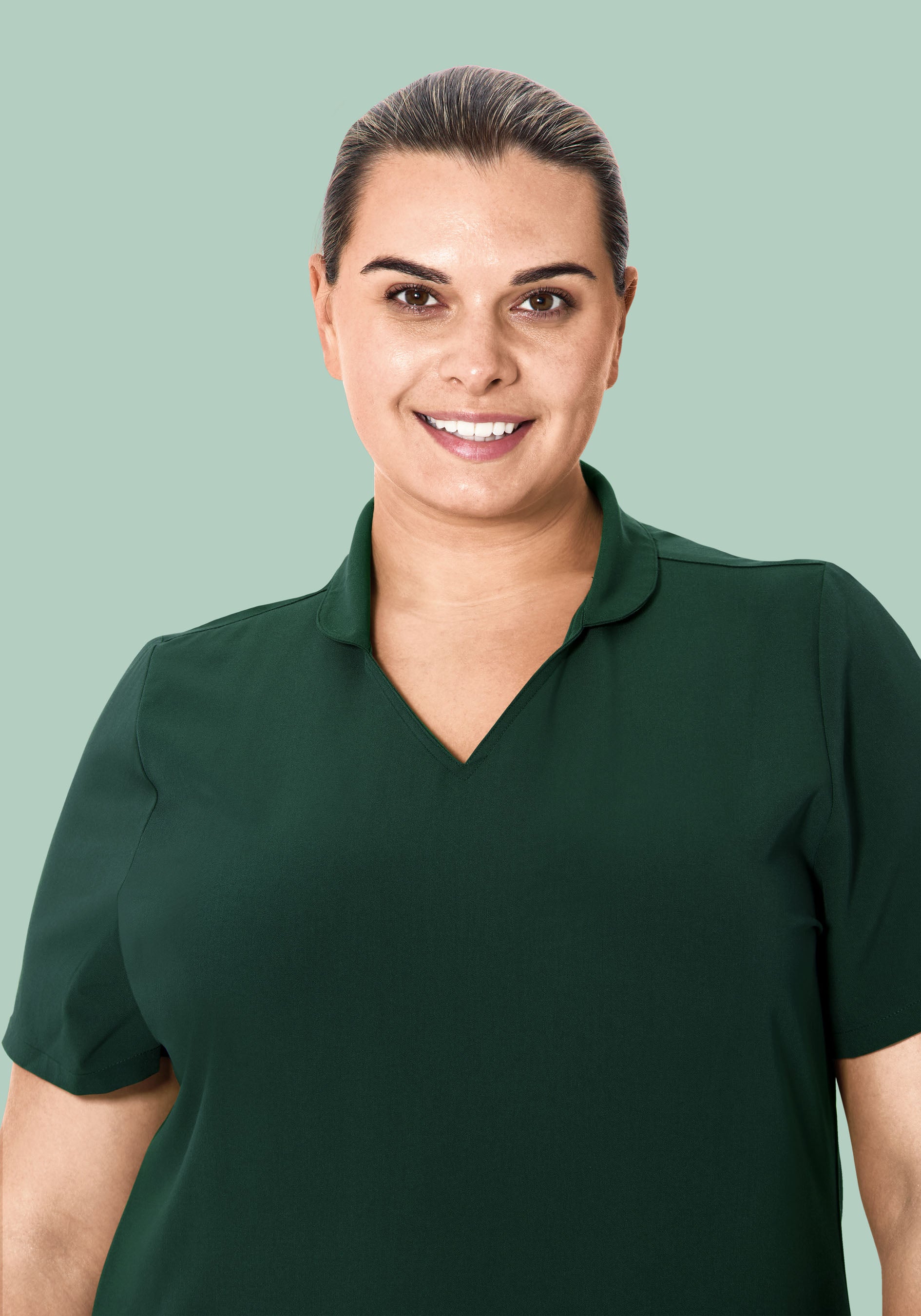 Multi Wear Collar Top Midnight Green