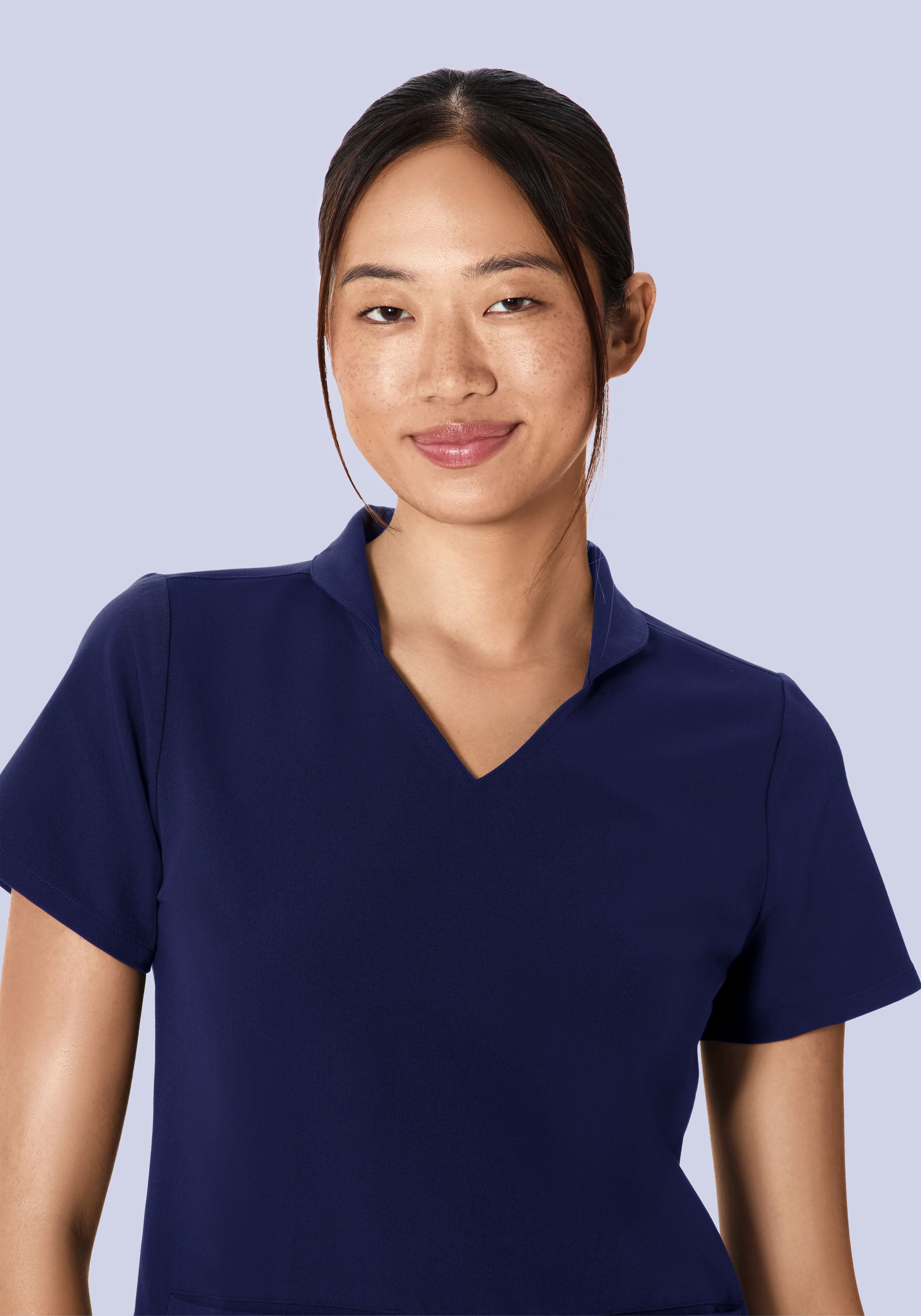 Multi Wear Collar Top Navy