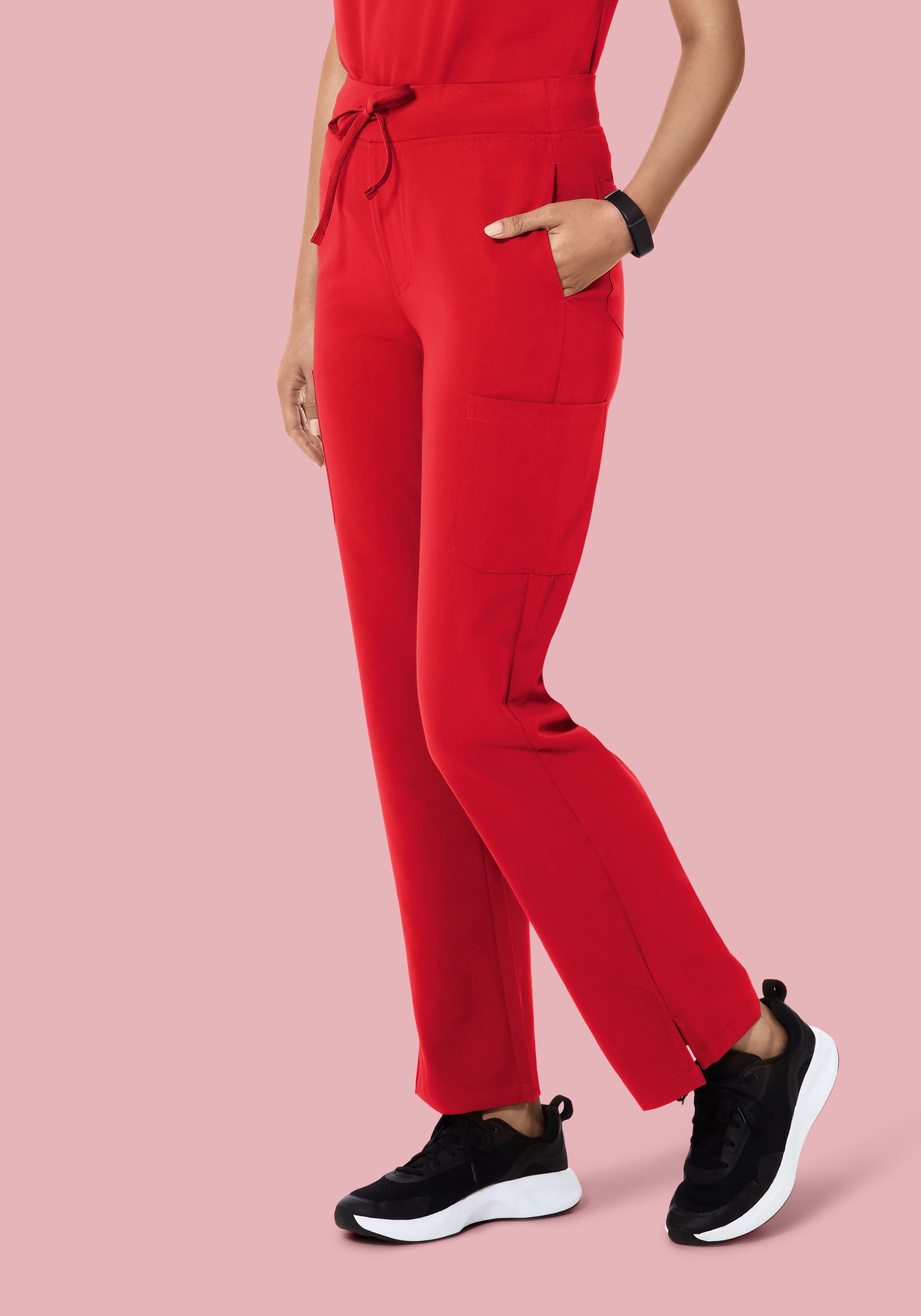 High Waisted Cargos Poppy Red