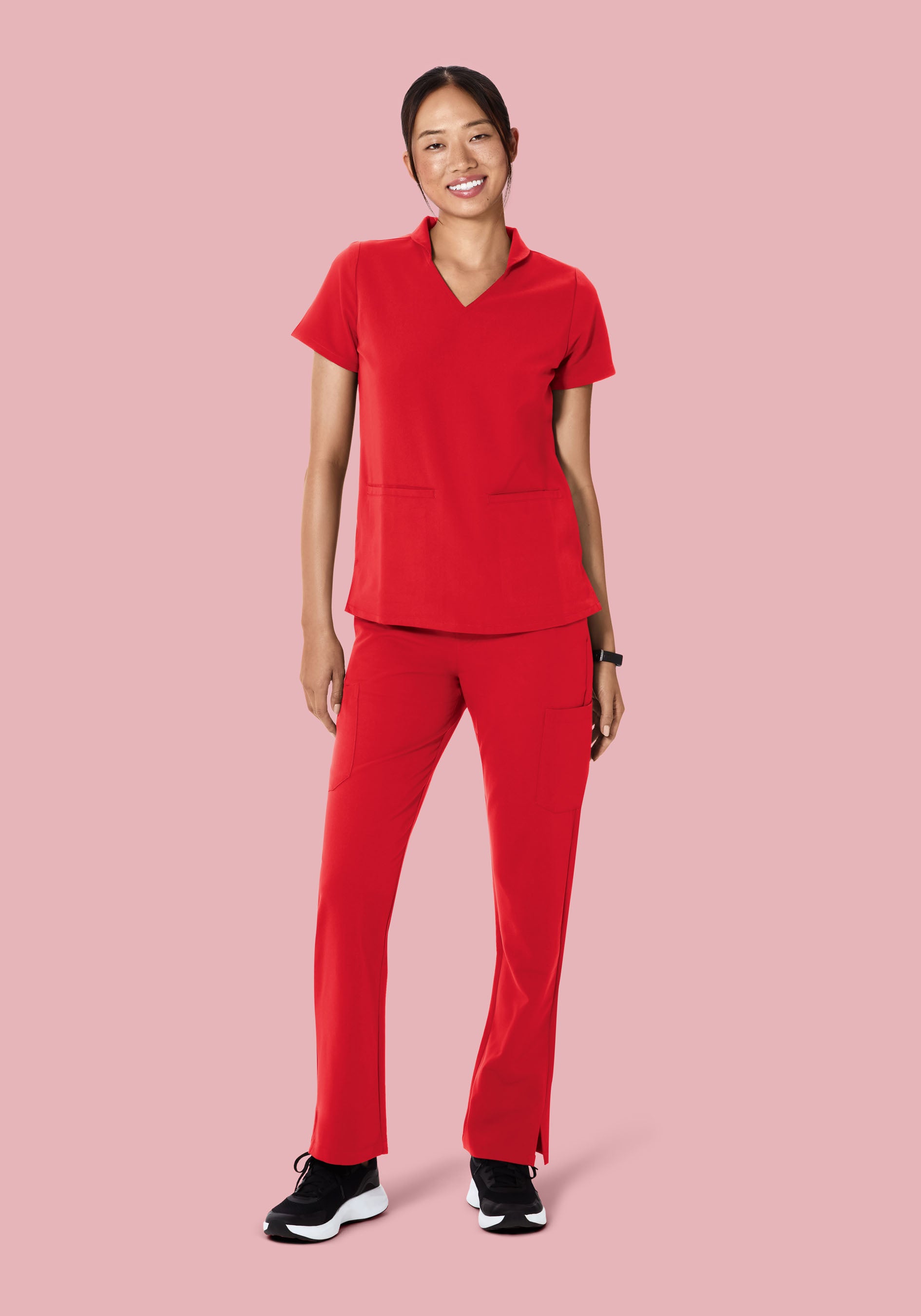 High Waisted Cargos Poppy Red