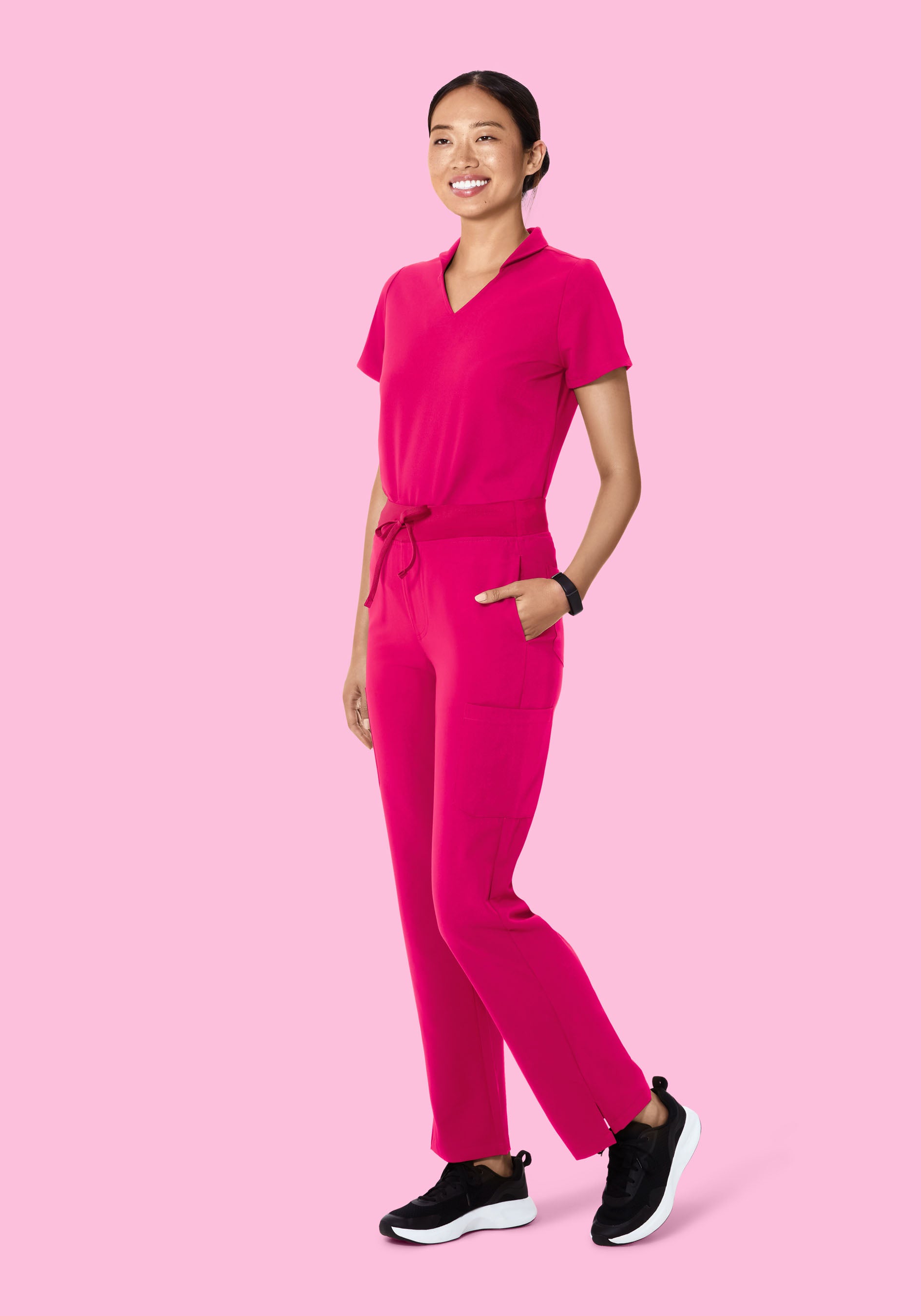 High Waisted Cargos Raspberry