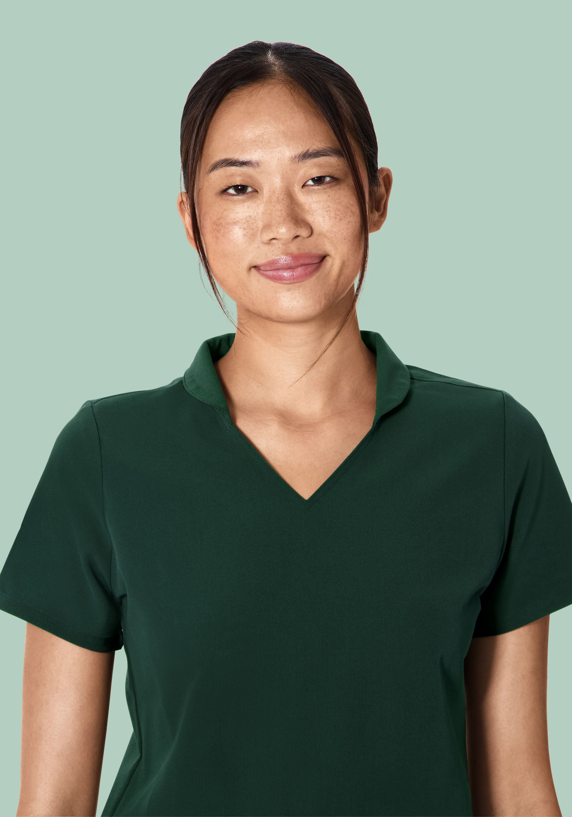 Multi Wear Collar Top Midnight Green