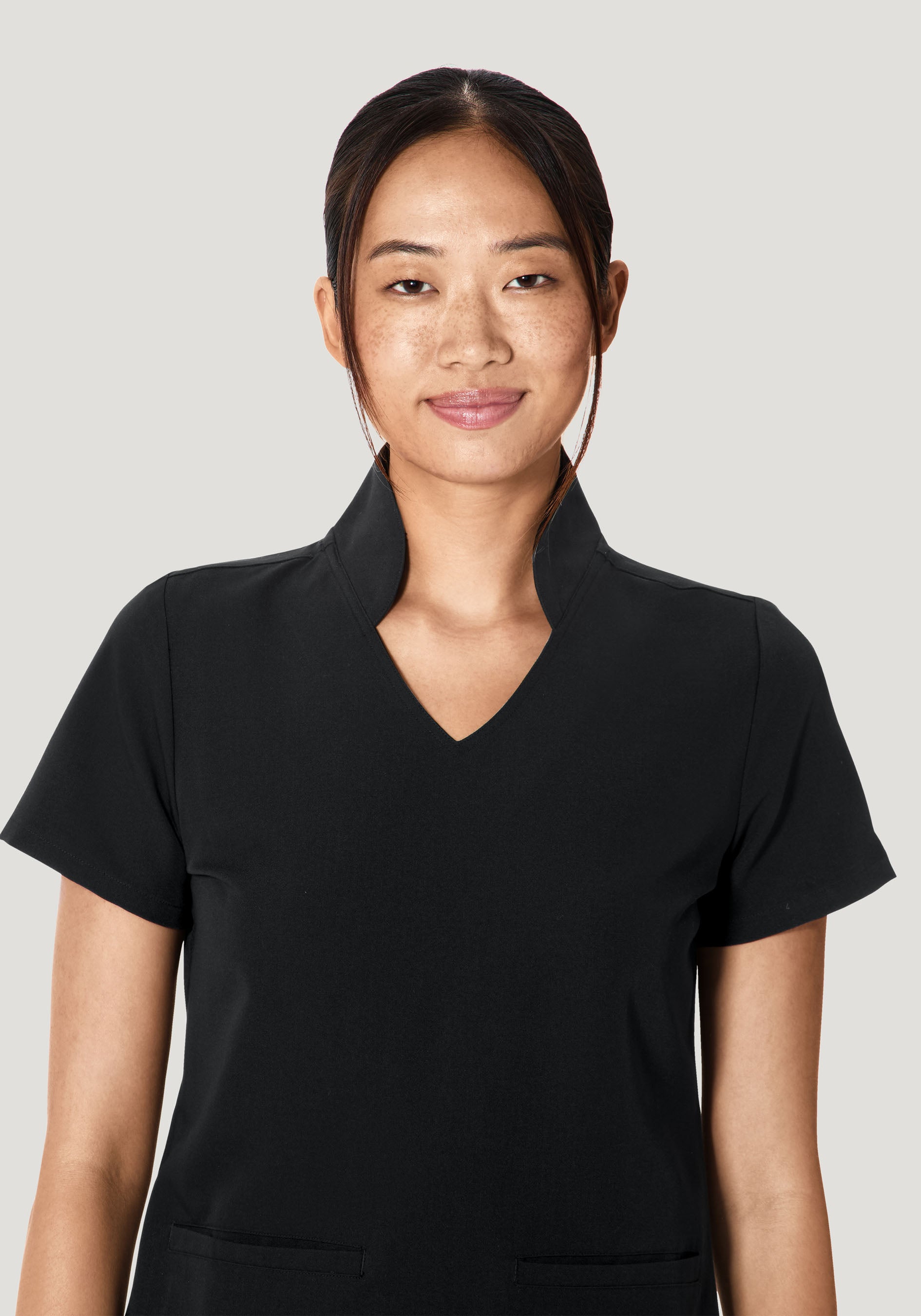 Multi Wear Collar Top Black
