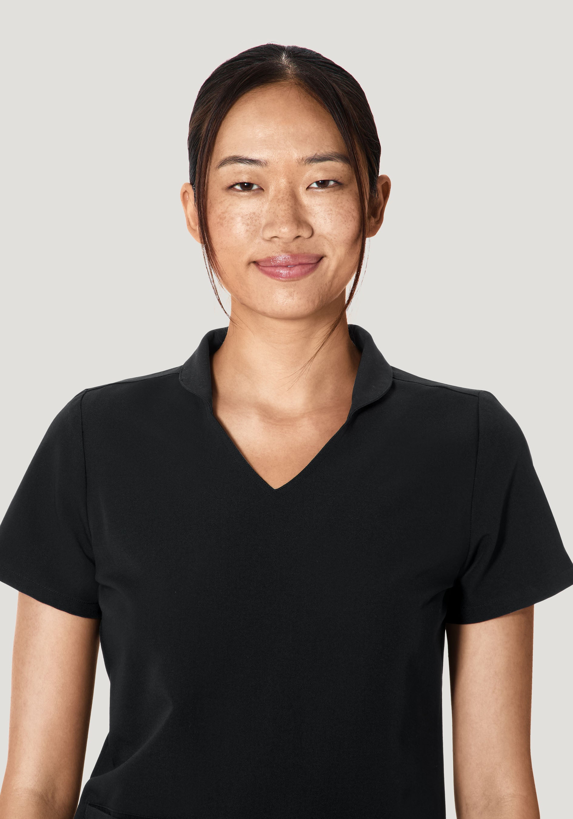 Multi Wear Collar Top Black