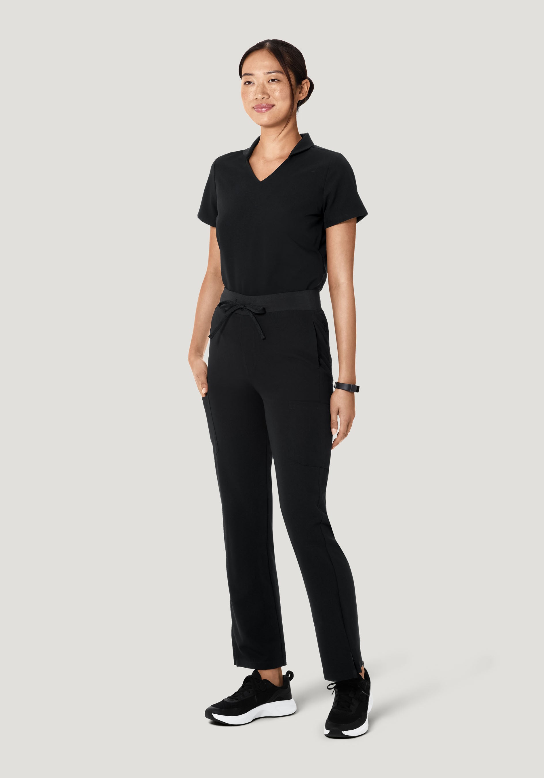 High Waisted Cargos Black