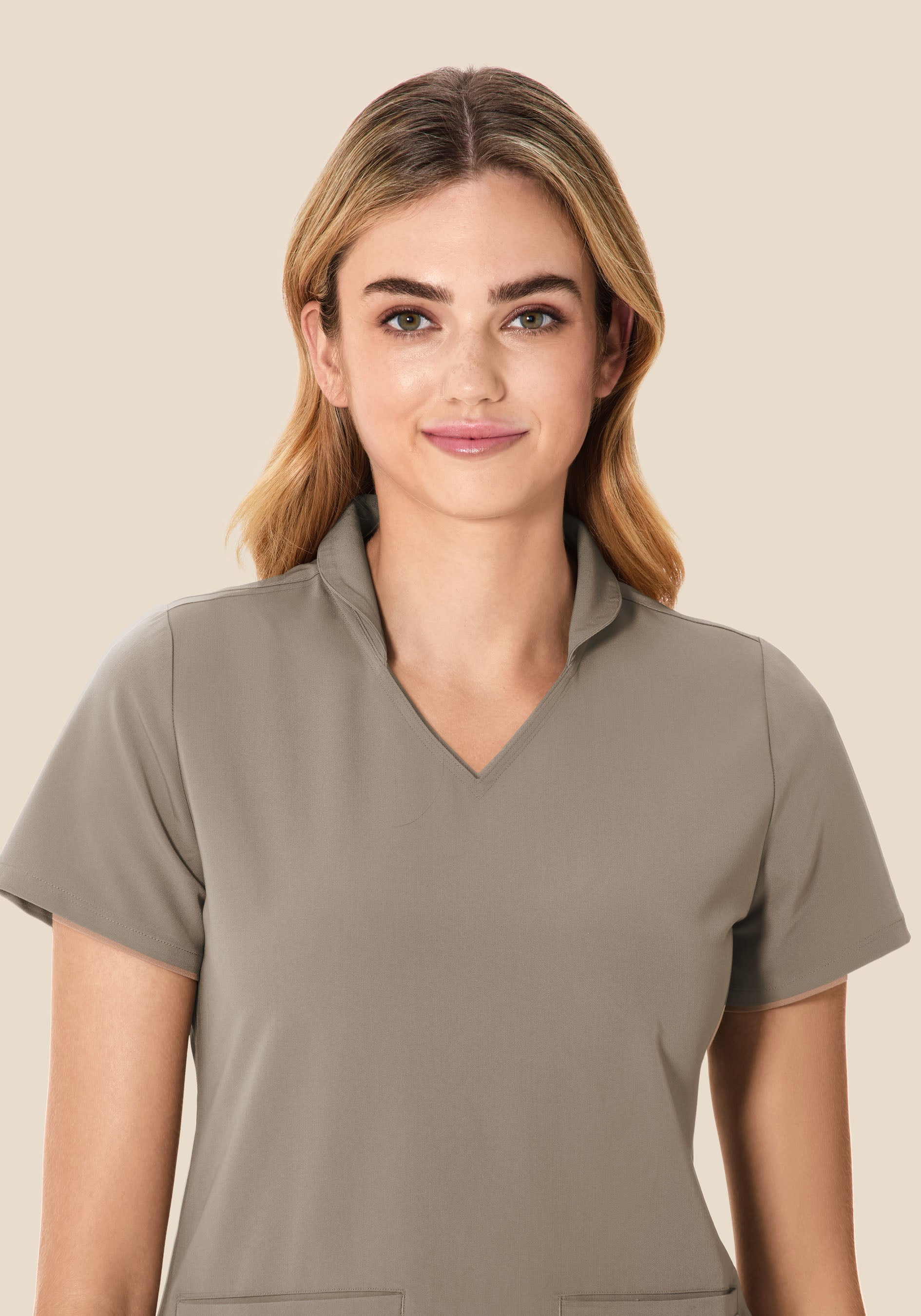 Multi Wear Collar Top Macchiato