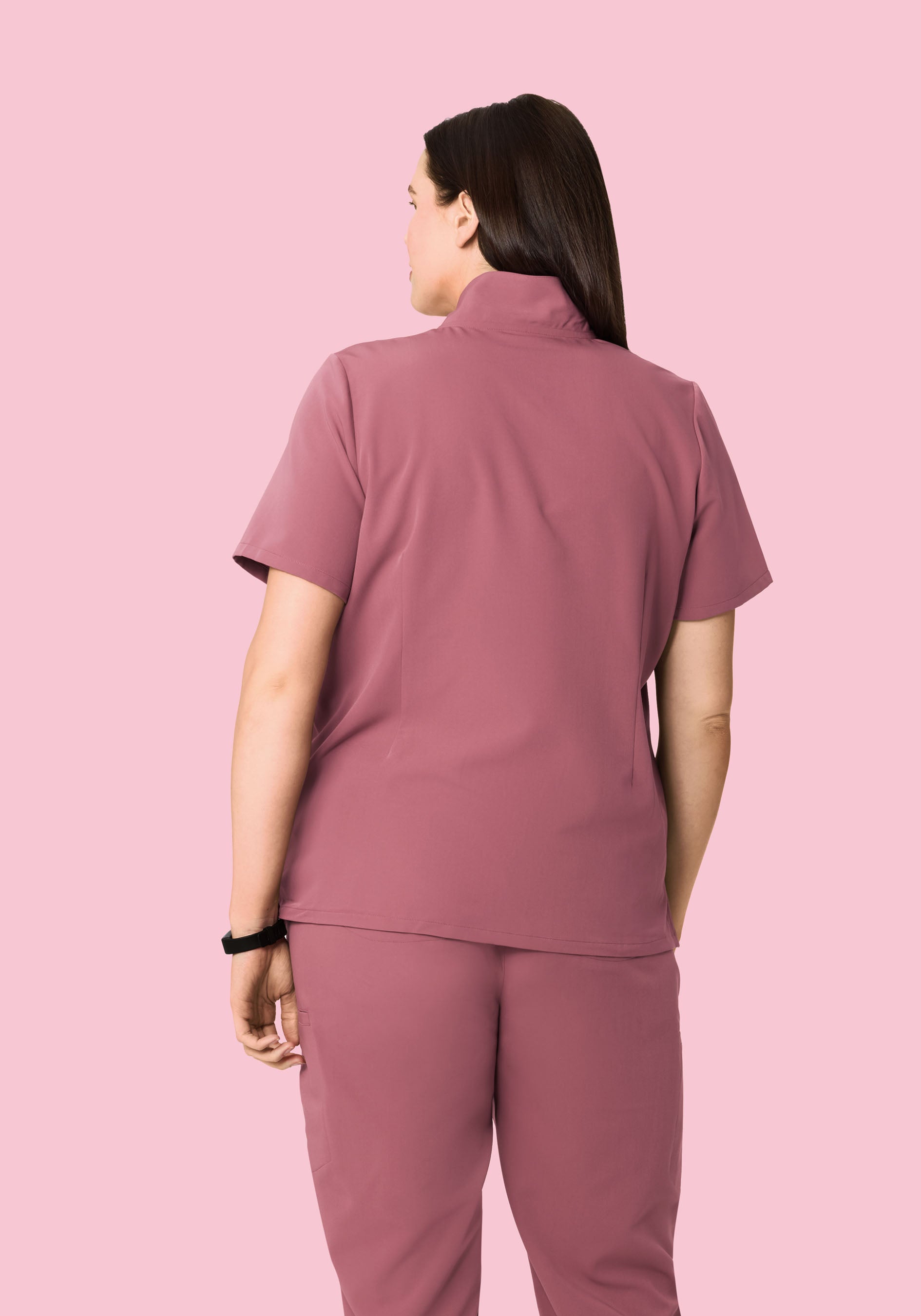 Multi Wear Collar Top Mauve