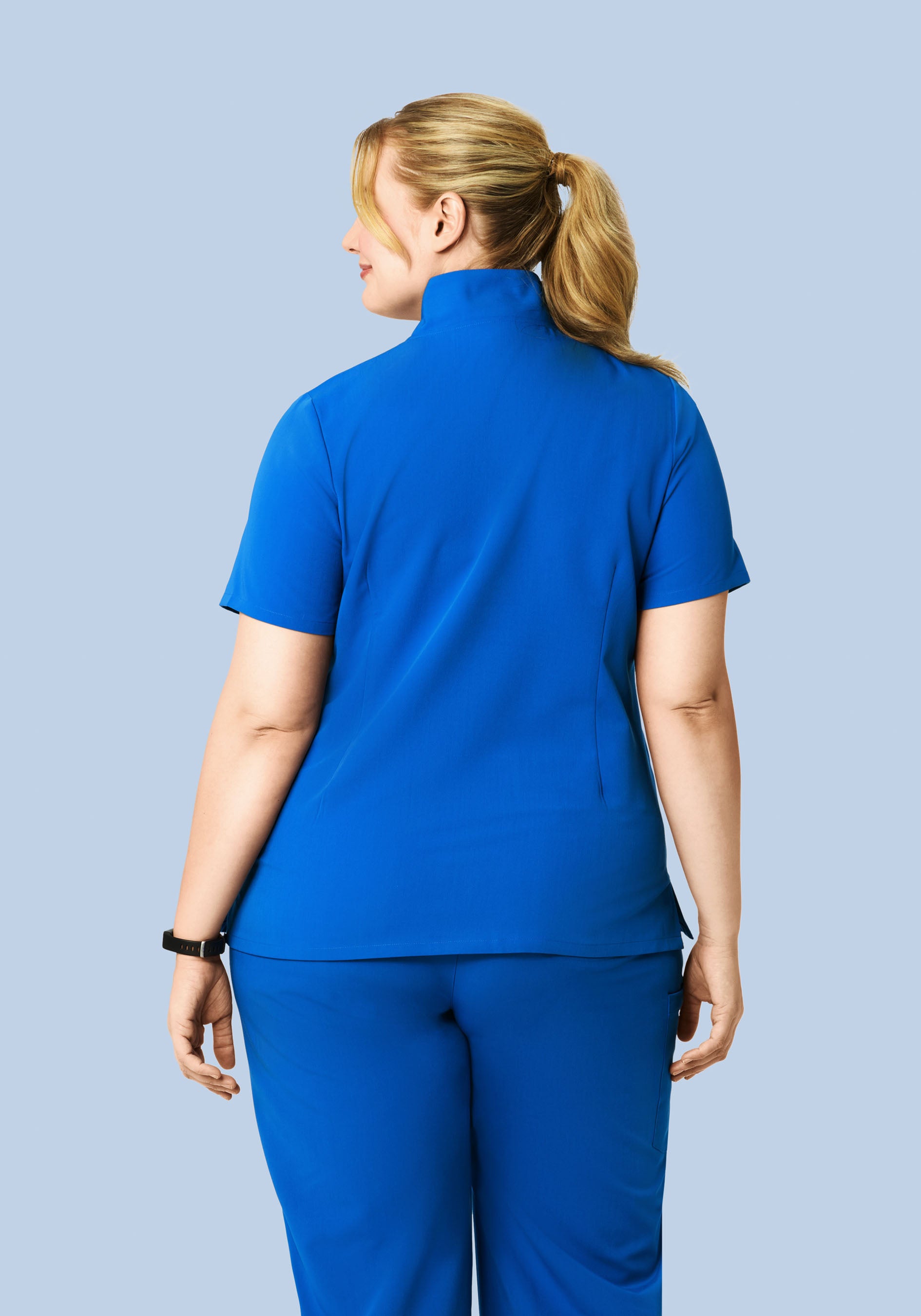 Multi Wear Collar Top Royal Blue