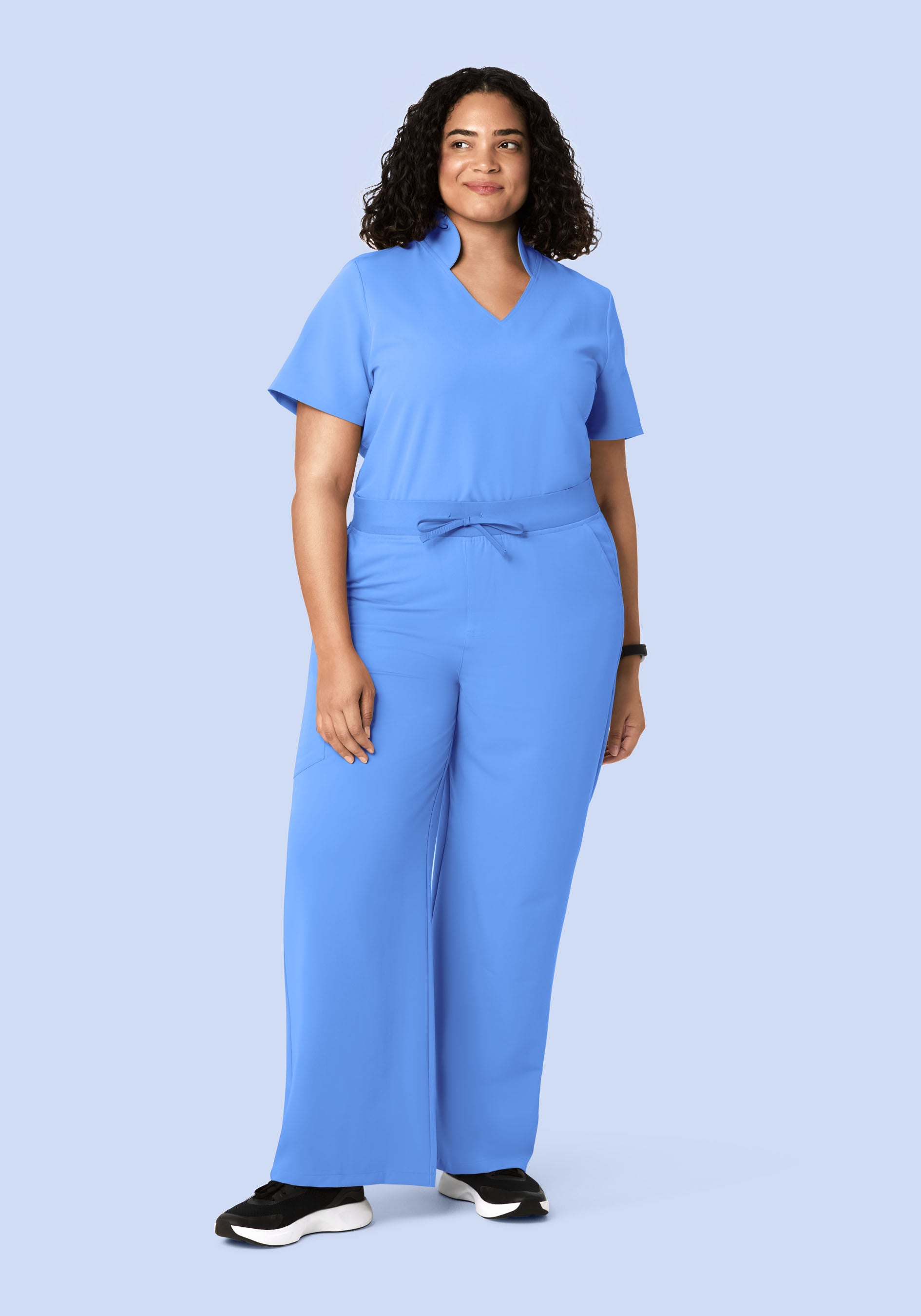 High Waisted Wide Leg Ceil Blue