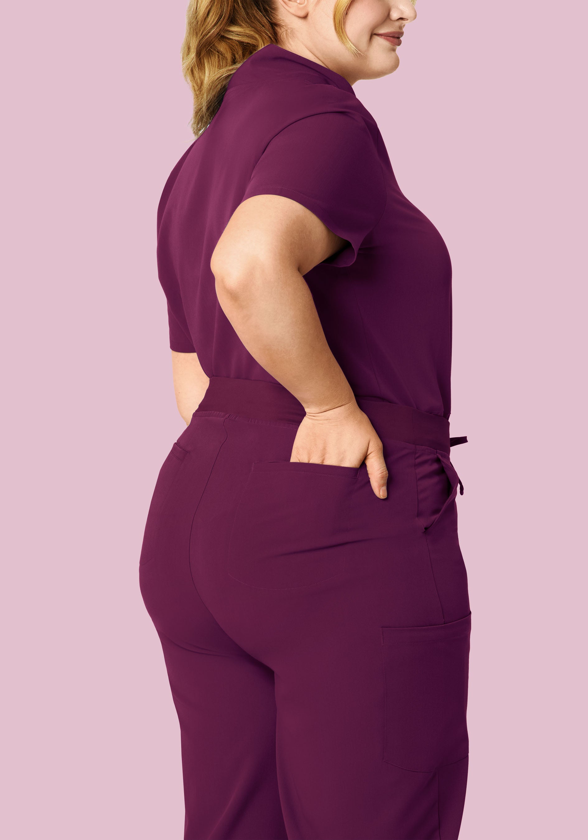High Waisted Wide Leg Plum