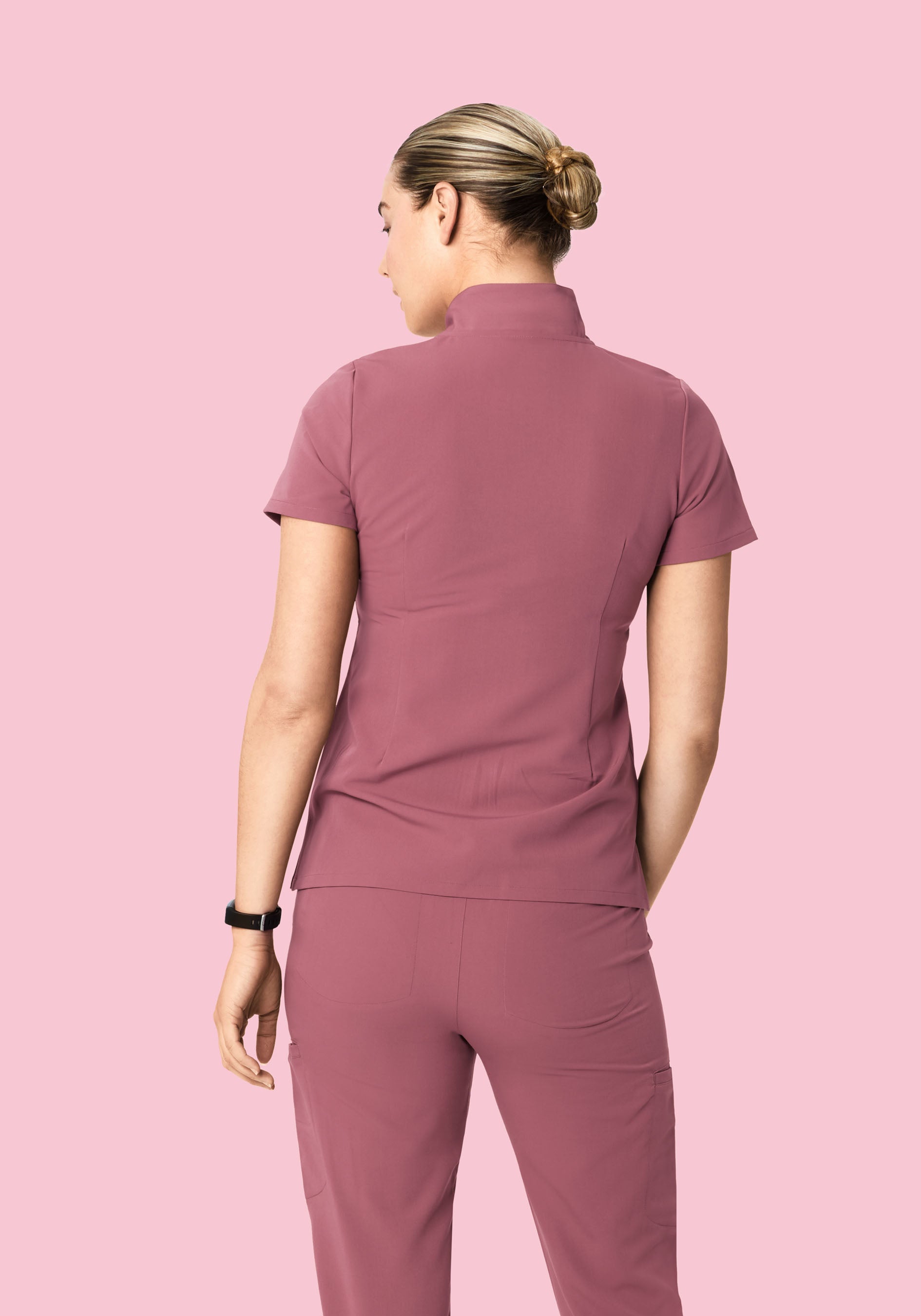 Multi Wear Collar Top Mauve